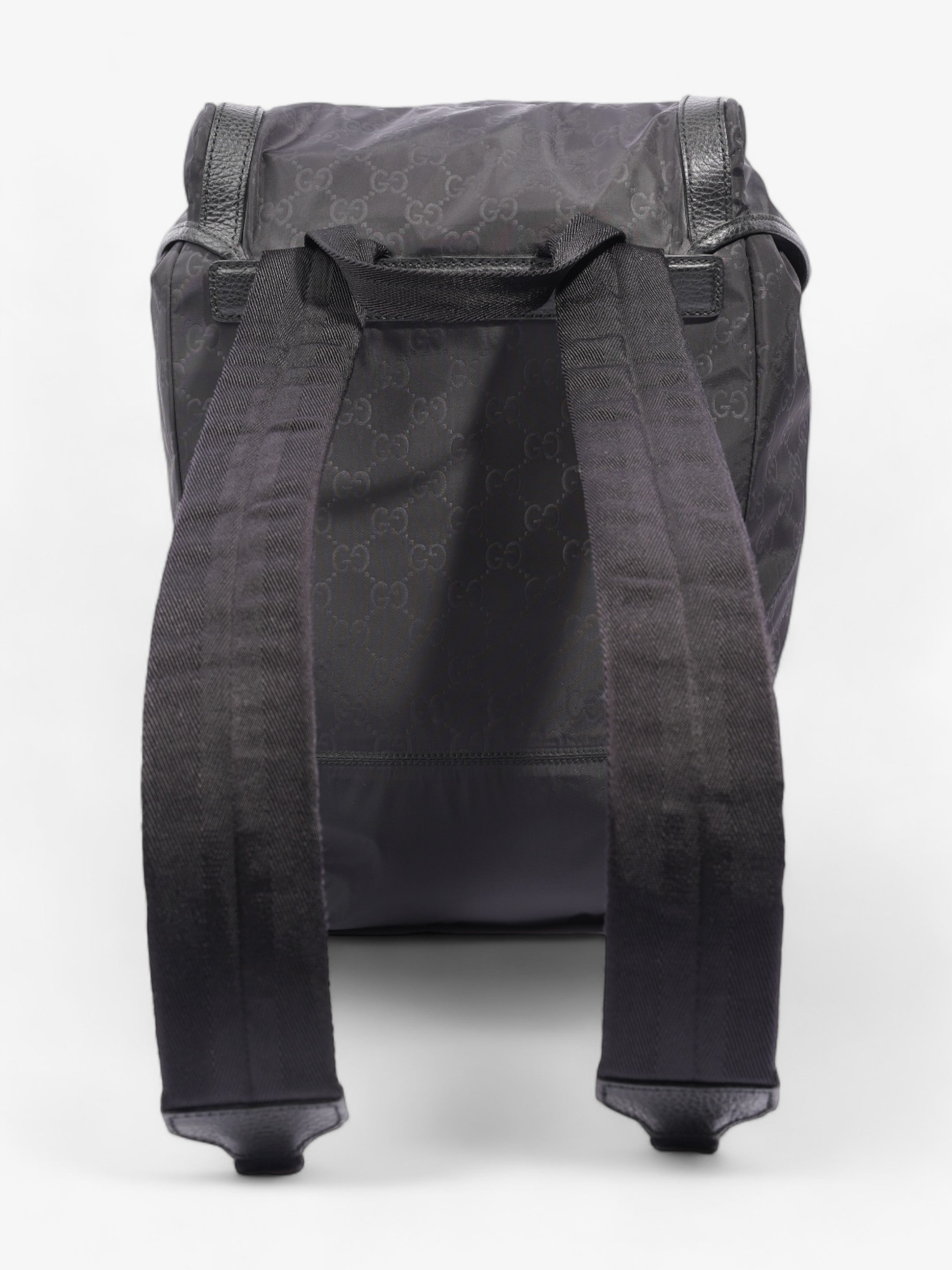 Gucci Travel Drawstring Rucksack Black GG Supreme Nylon