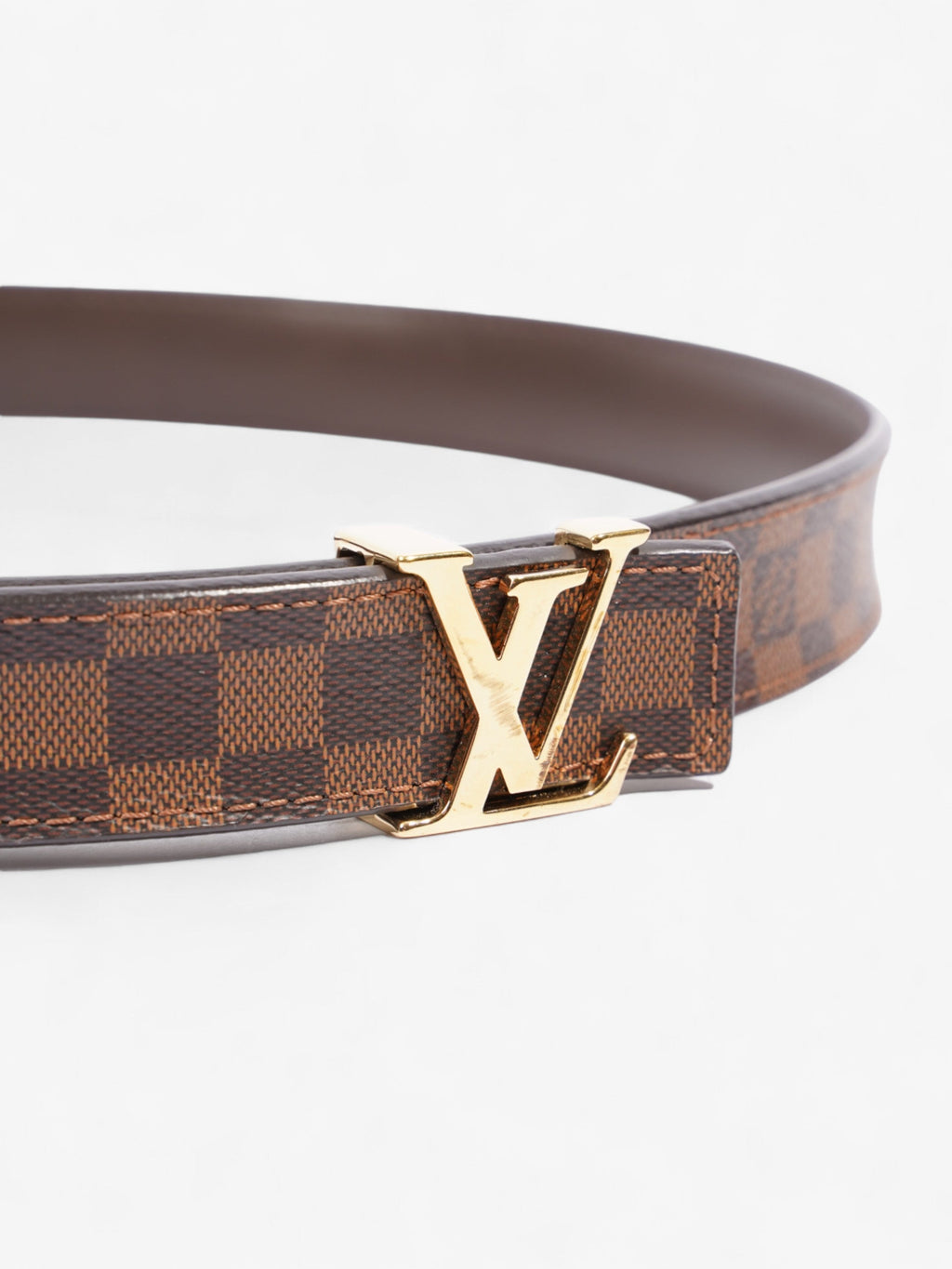 Louis Vuitton LV Initiales Reversible Belt Damier Ebene Coated Canvas 80cm / 32"