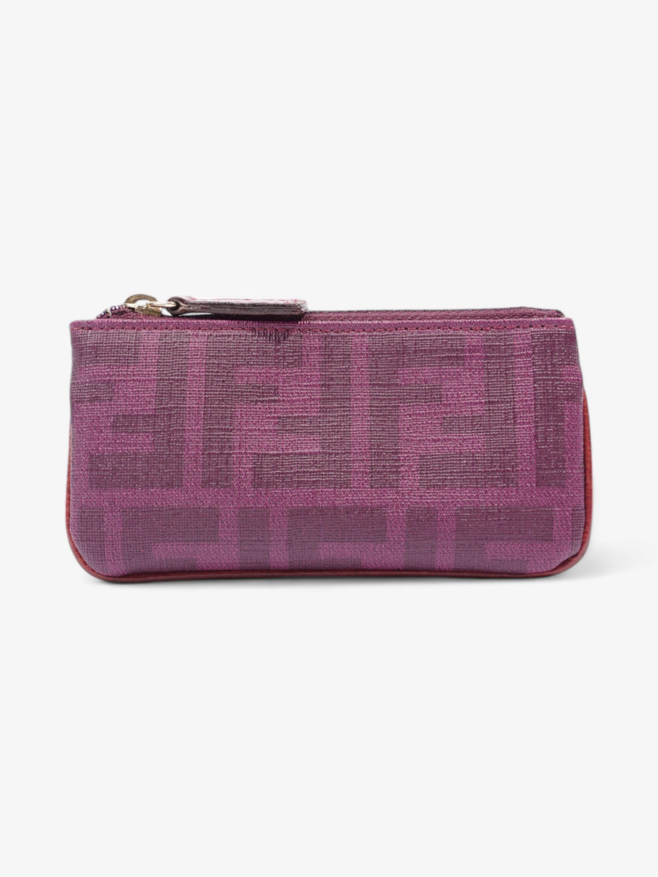 Fendi Zucca Coin Purse Grape Canvas