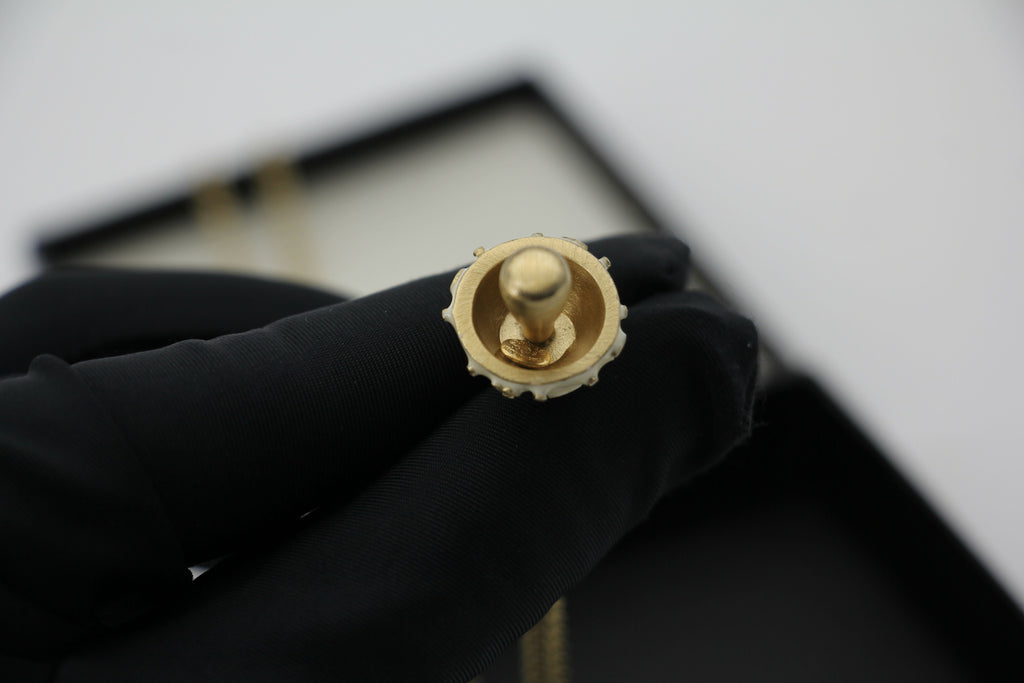 Chanel Vintage 03S Metal White Mushroom Necklace