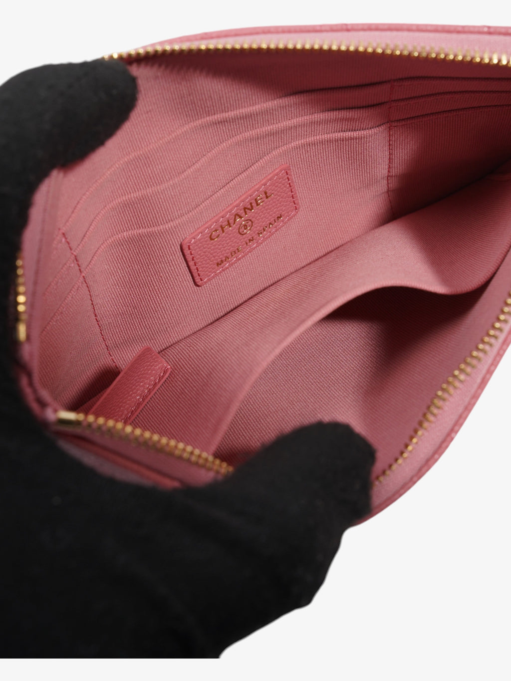 Chanel Coin and  Purse Pink Caviar Leather