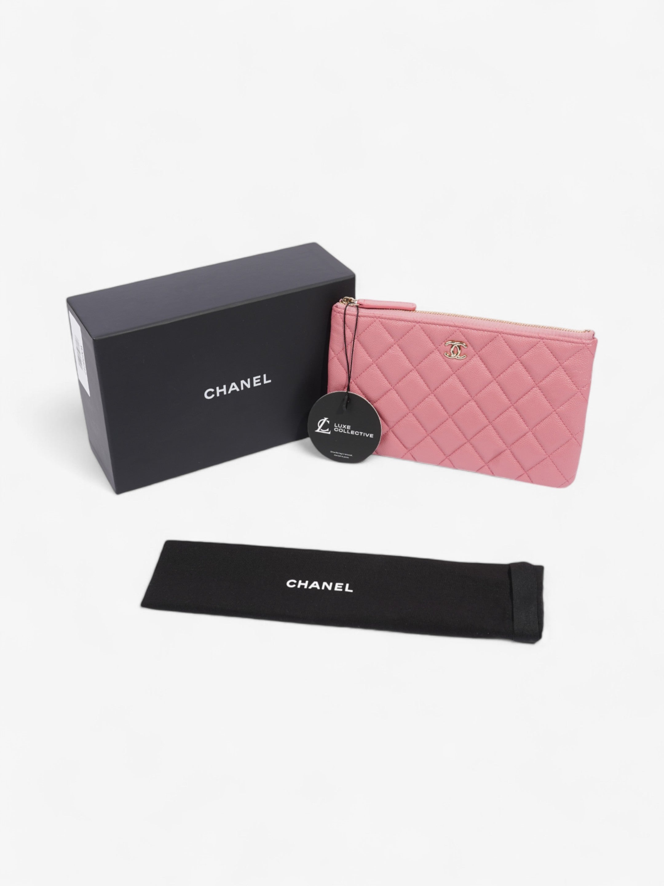 Chanel Coin and  Purse Pink Caviar Leather