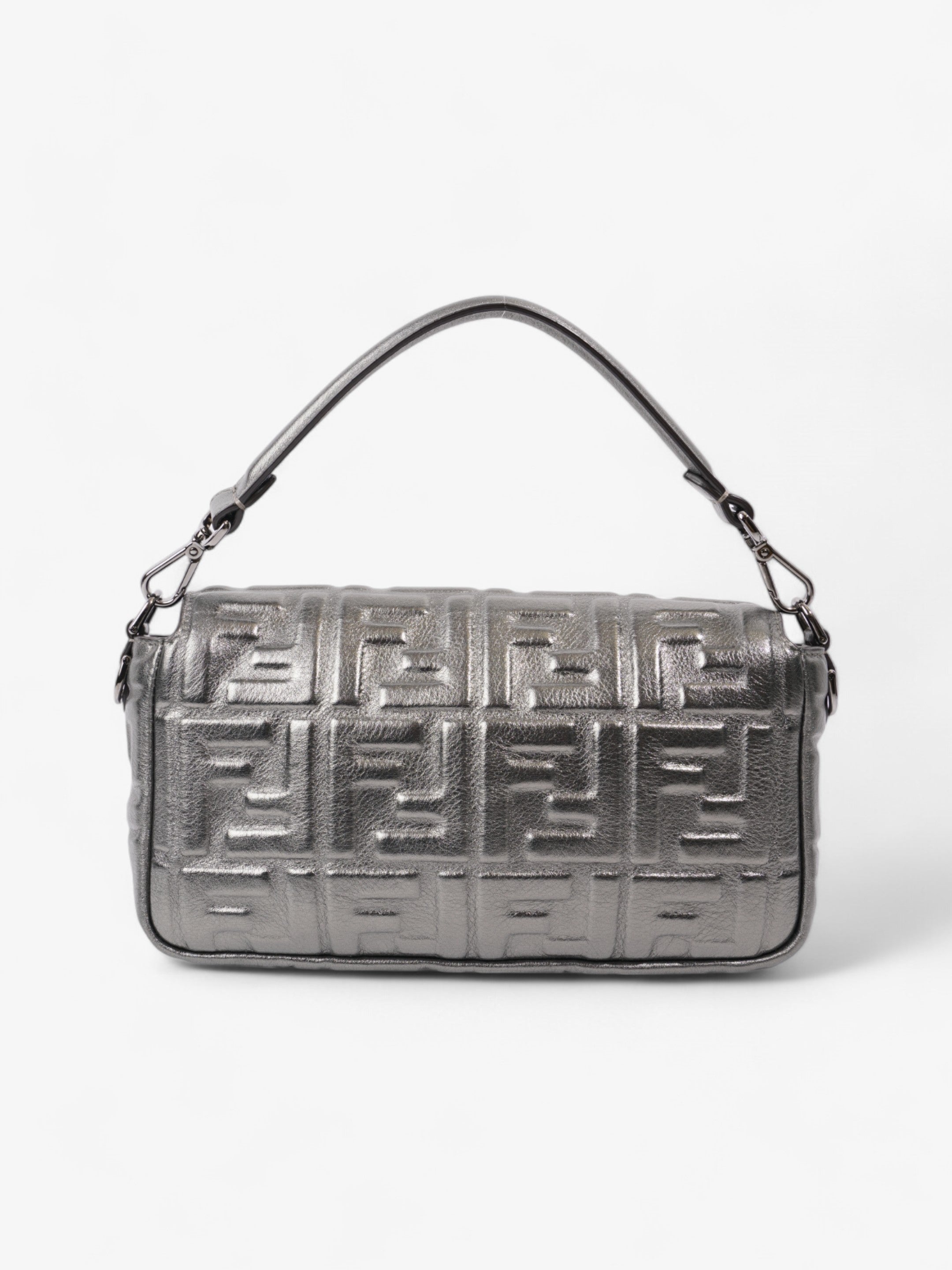 Fendi Baguette Metallic Lambskin Leather Medium