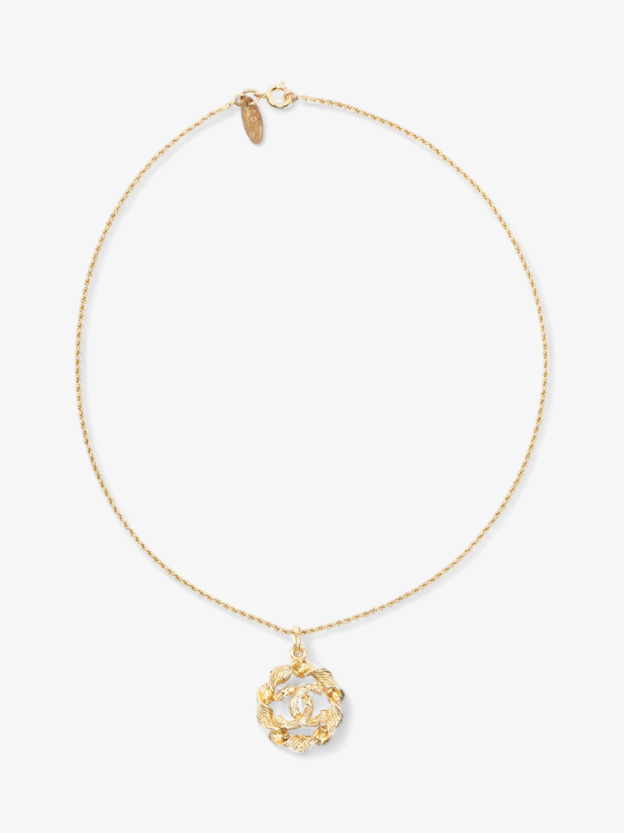 Chanel Coco Mark Necklace Gold Gold Plated 40.3cm