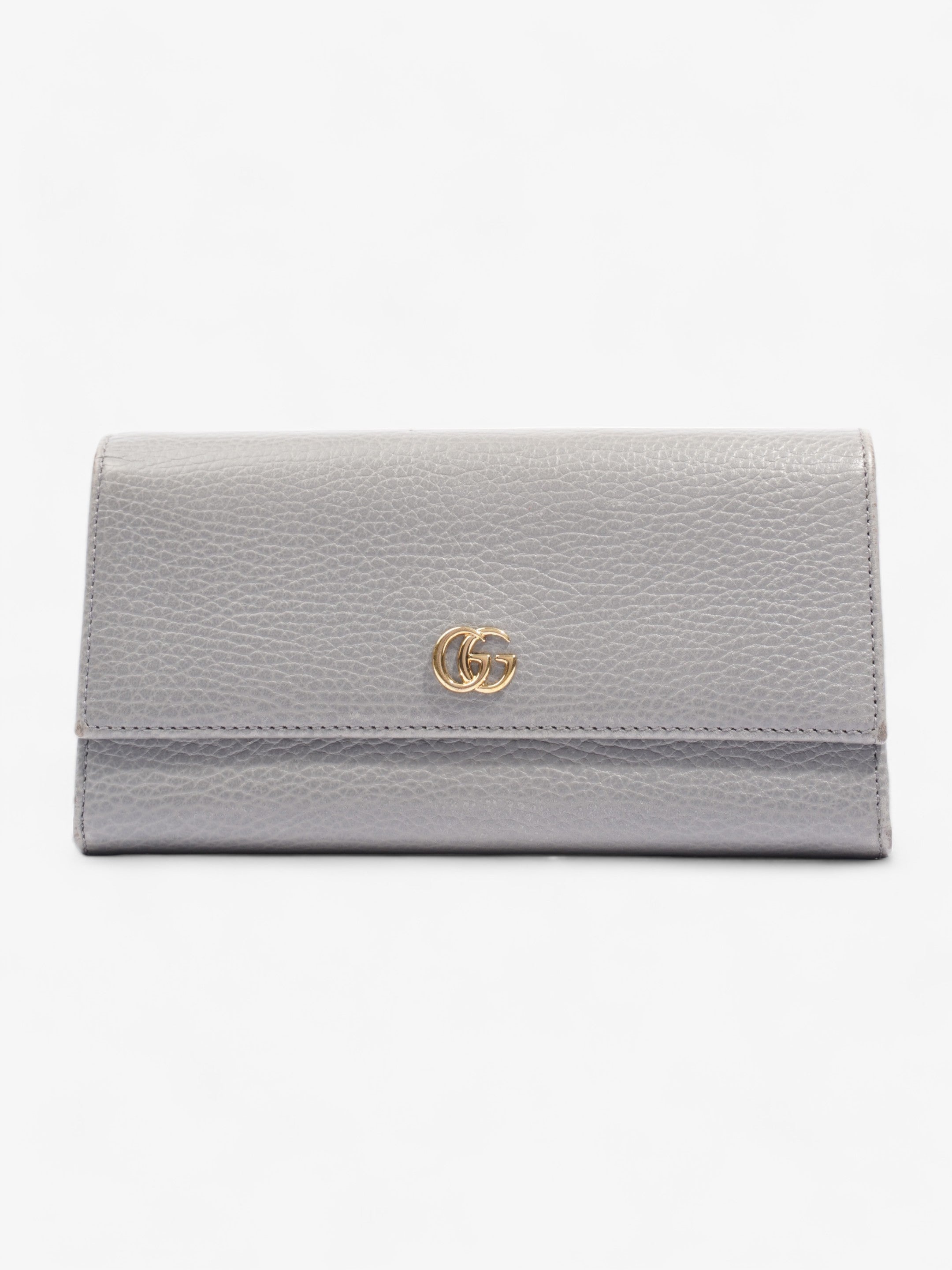 Gucci Marmont Long Wallet Grey Leather