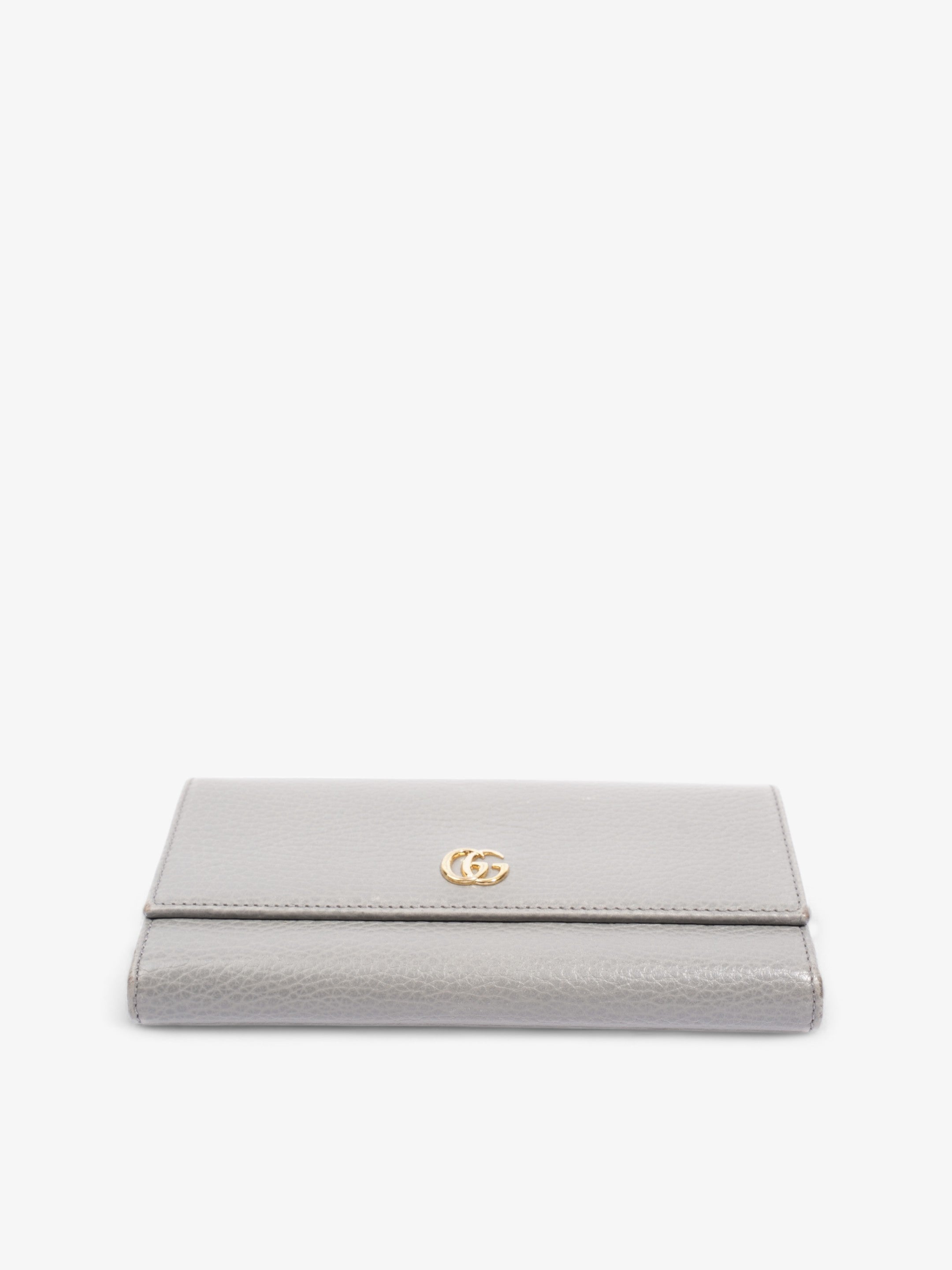 Gucci Marmont Long Wallet Grey Leather