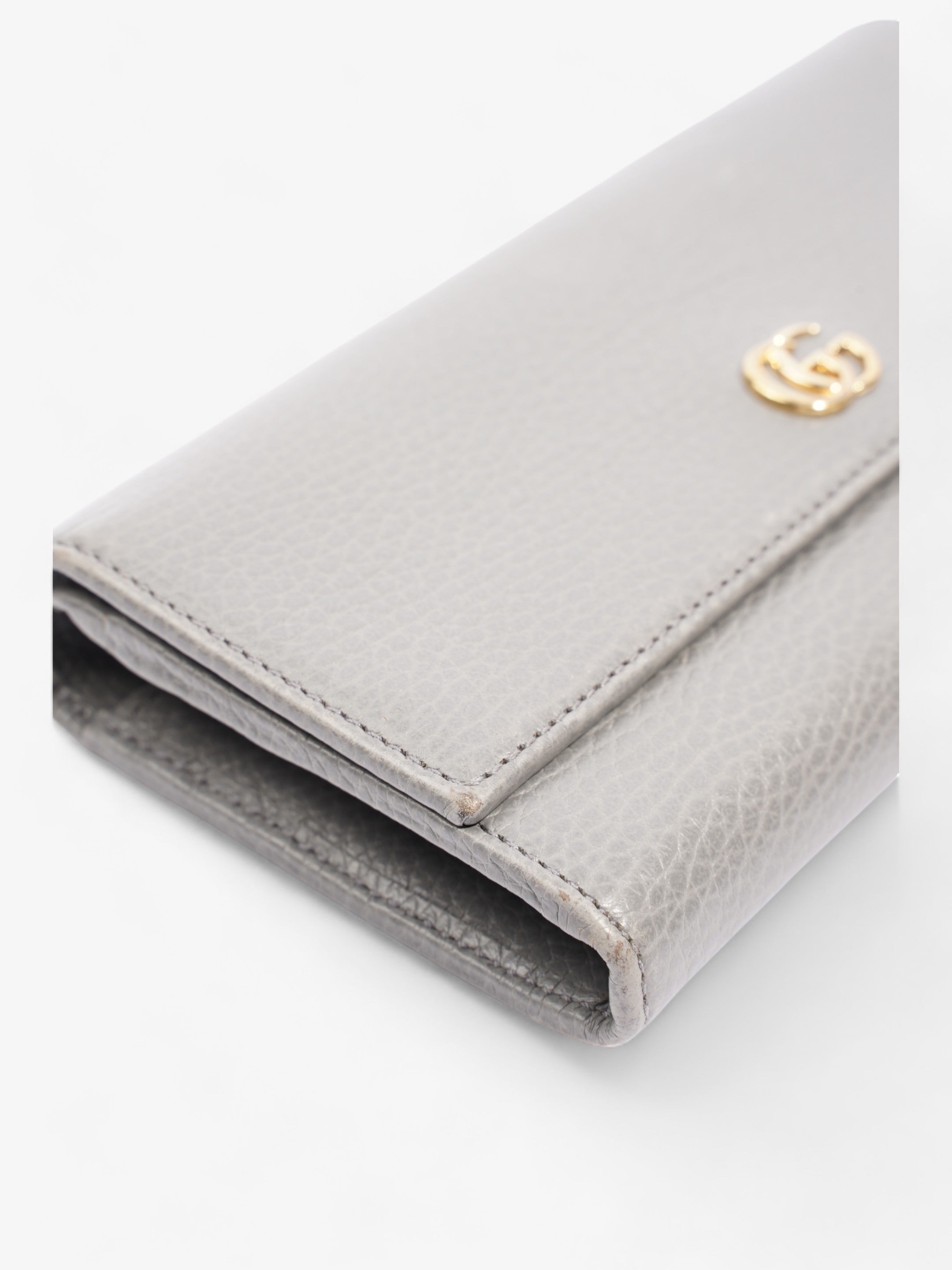 Gucci Marmont Long Wallet Grey Leather
