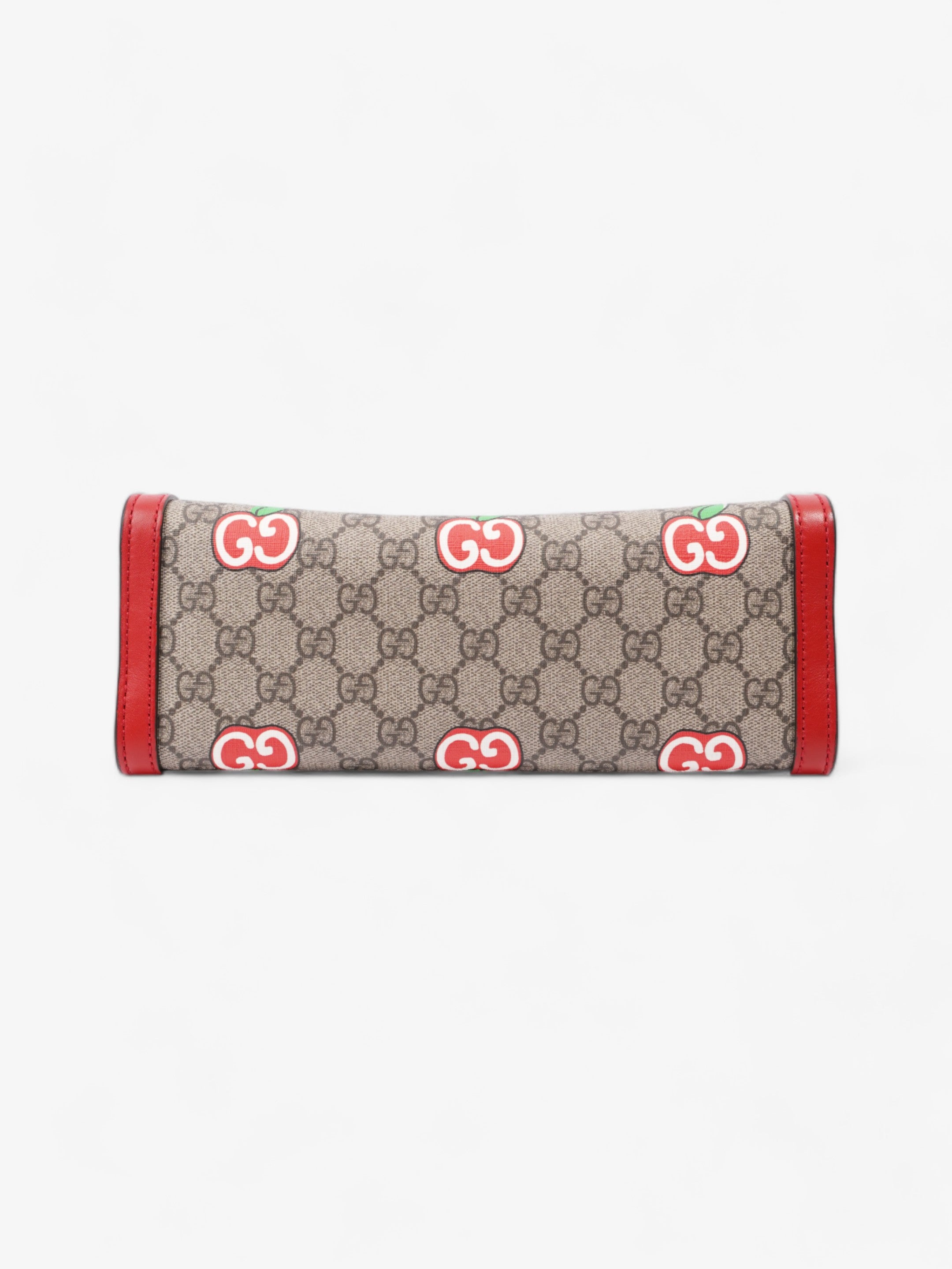 Gucci GG Apple Padlock Beige And Ebony GG Supreme / Red Coated Canvas Small