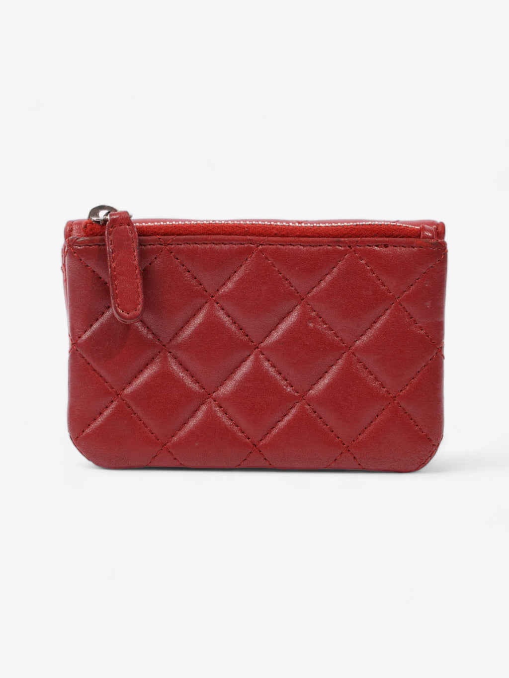 Chanel Coin Purse Red Lambskin Leather