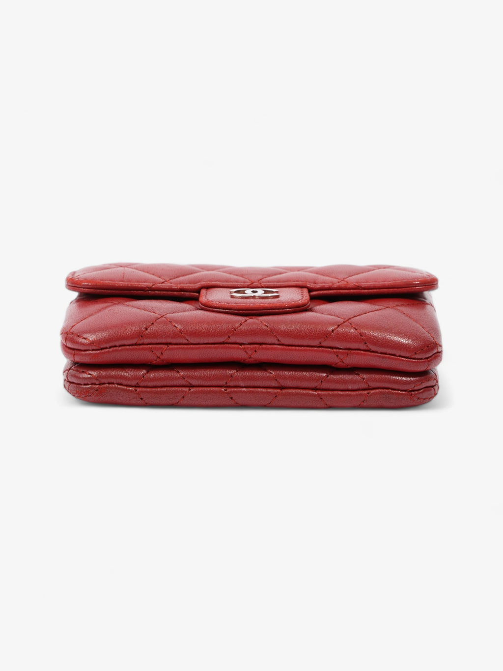 Chanel Coin Purse Red Lambskin Leather