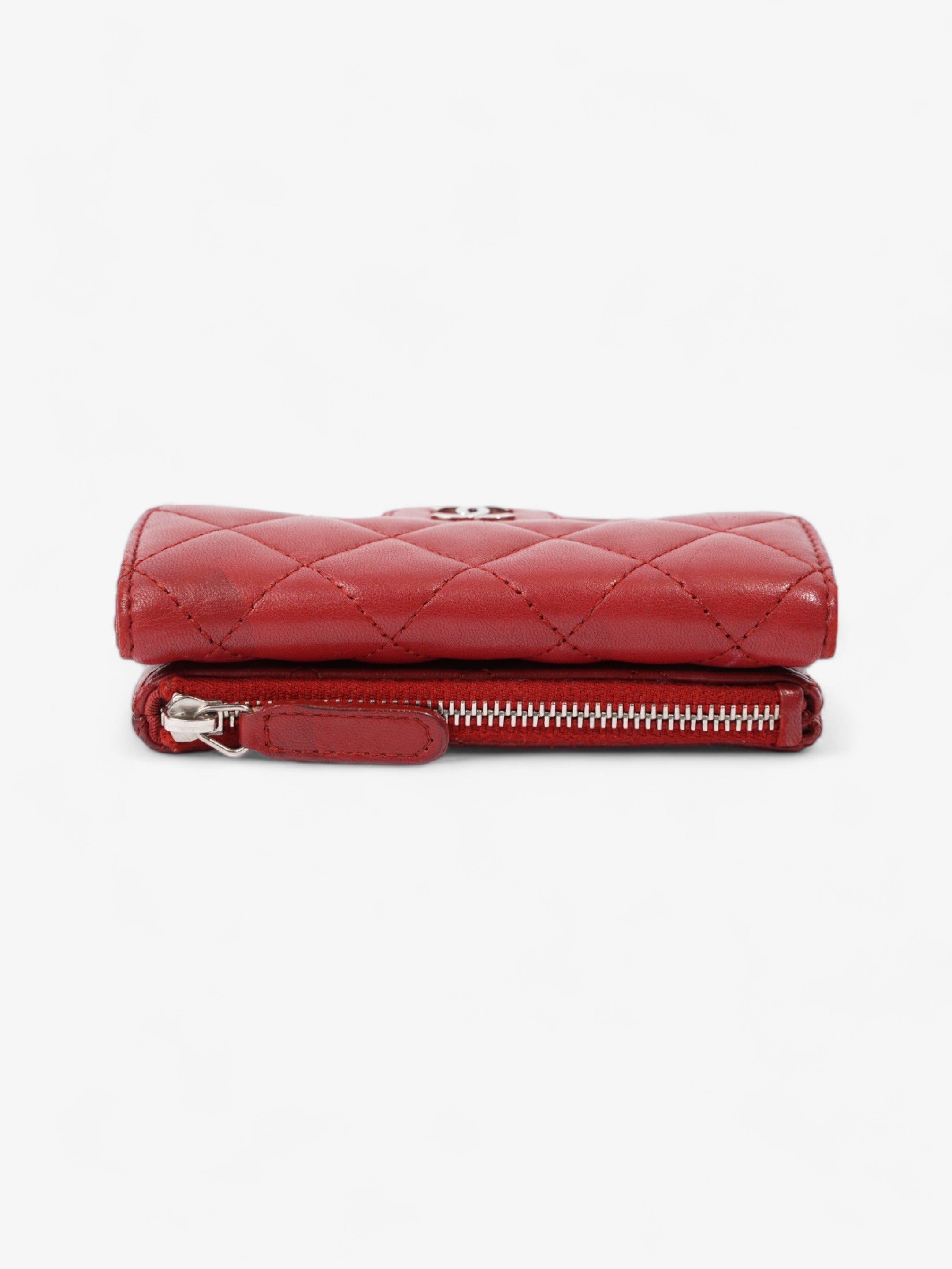 Chanel Coin Purse Red Lambskin Leather