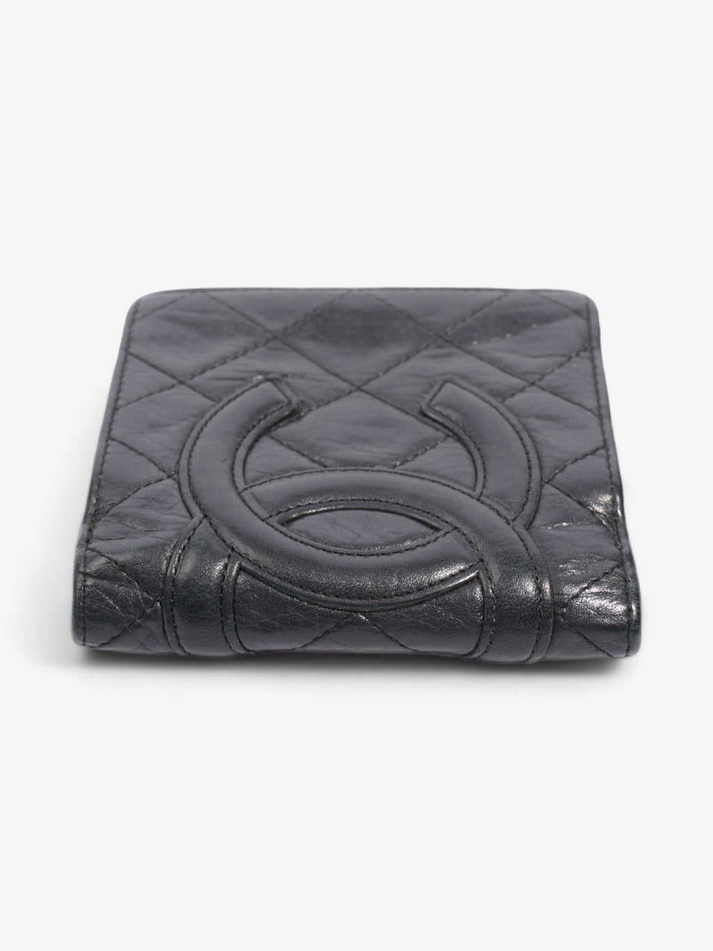 Chanel Cambon Lambskin Compact Wallet Black Lambskin Leather