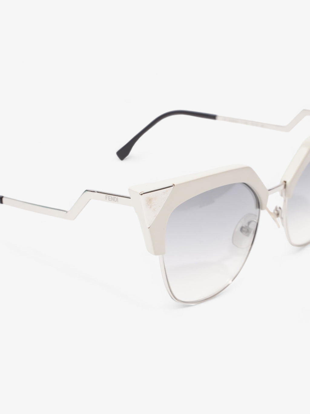 Fendi Cat-Eye Sunglasses Grey Gradient Acetate 140mm