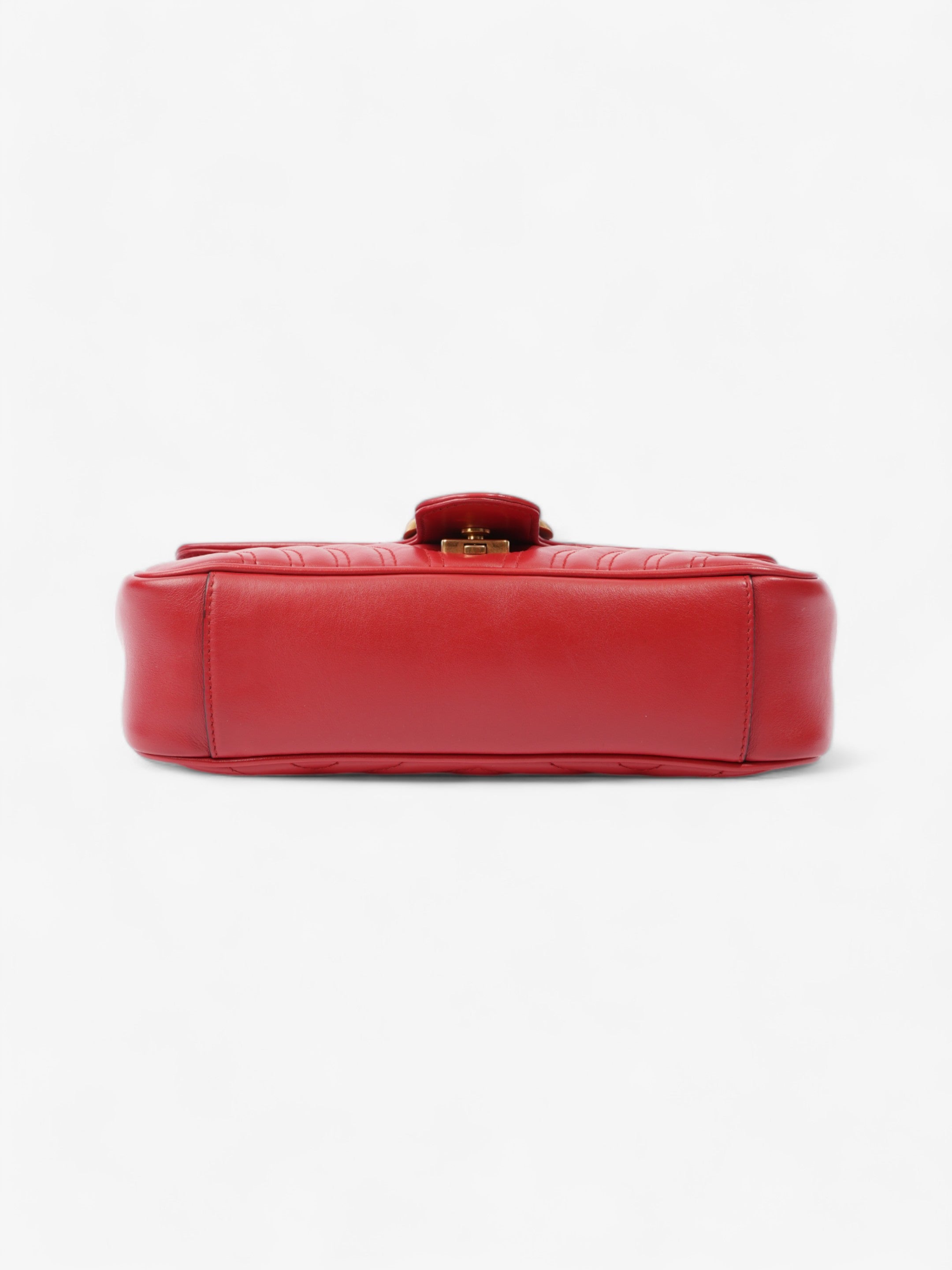 Gucci Marmont Flap Red Matelasse Leather Small