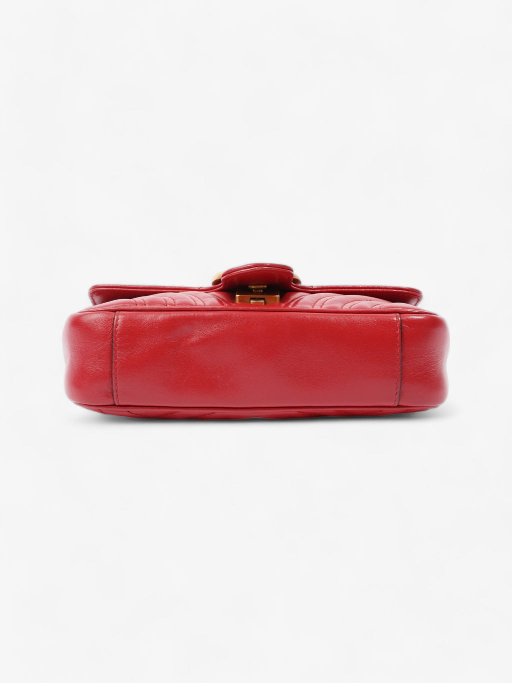 Gucci Marmont Flap Red Matelasse Leather Small