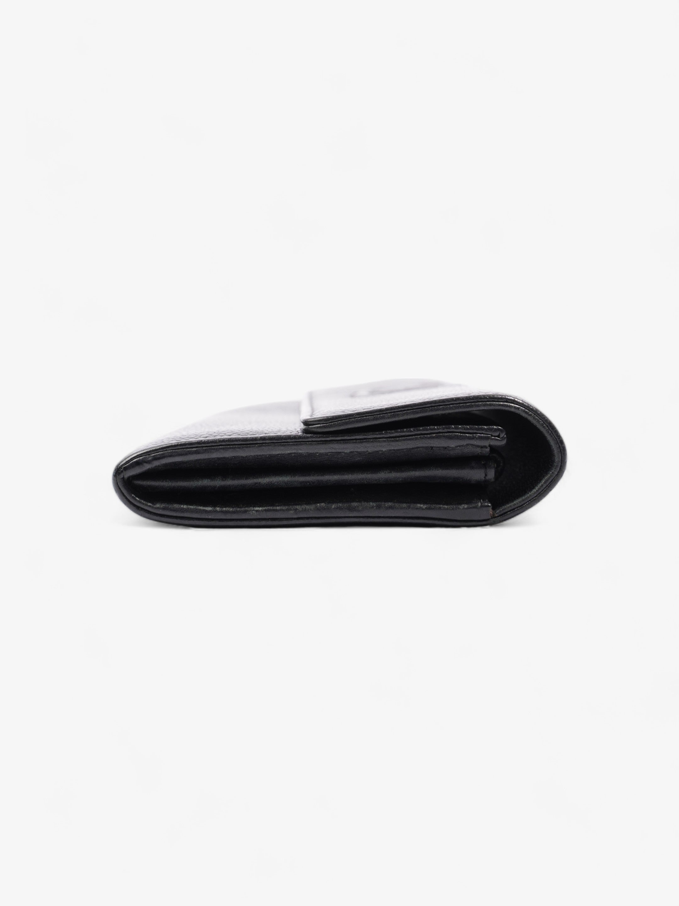 Chanel Coco Mark Caviar Wallet Black Black Caviar Leather