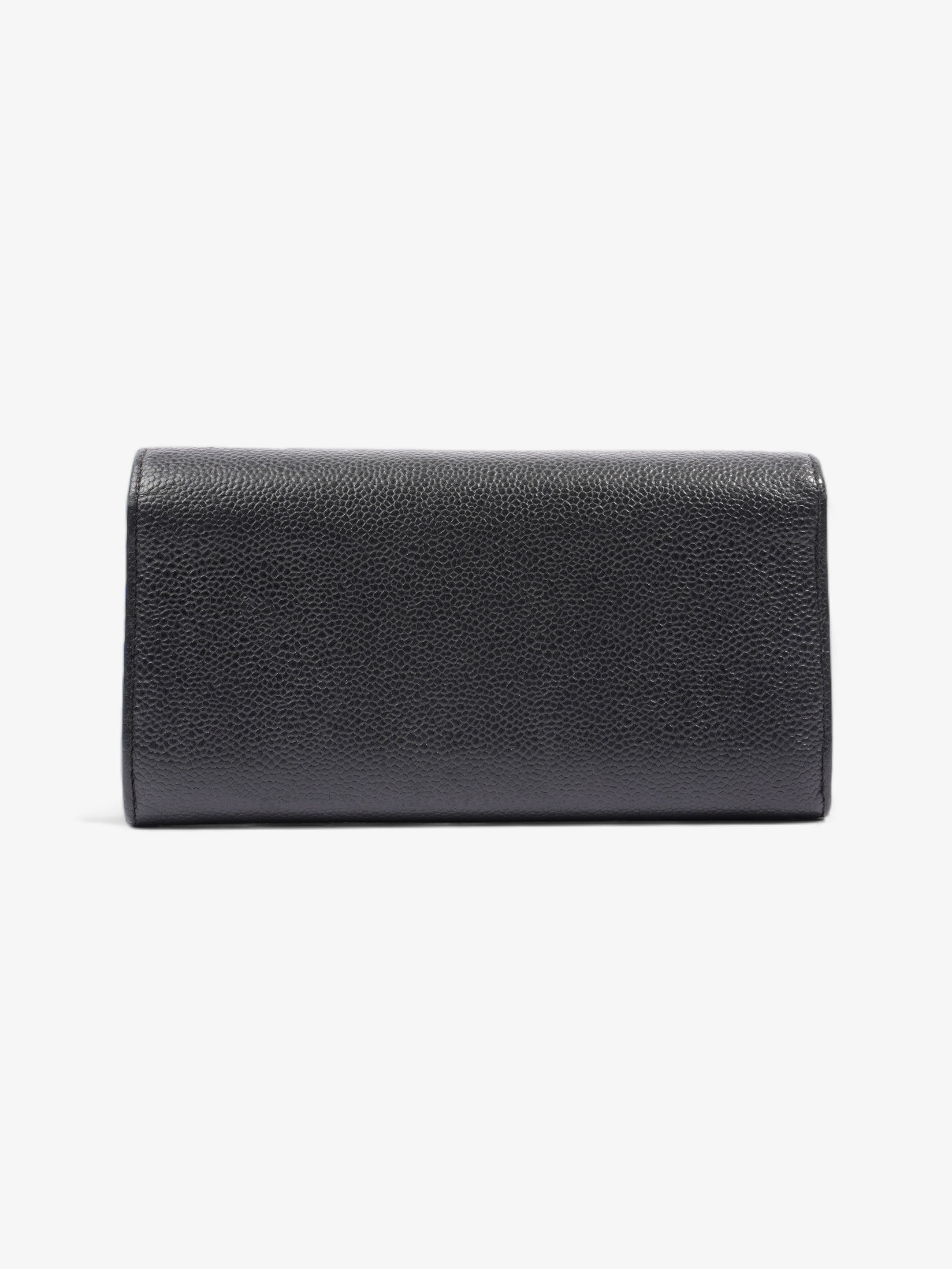 Chanel Coco Mark Caviar Wallet Black Black Caviar Leather