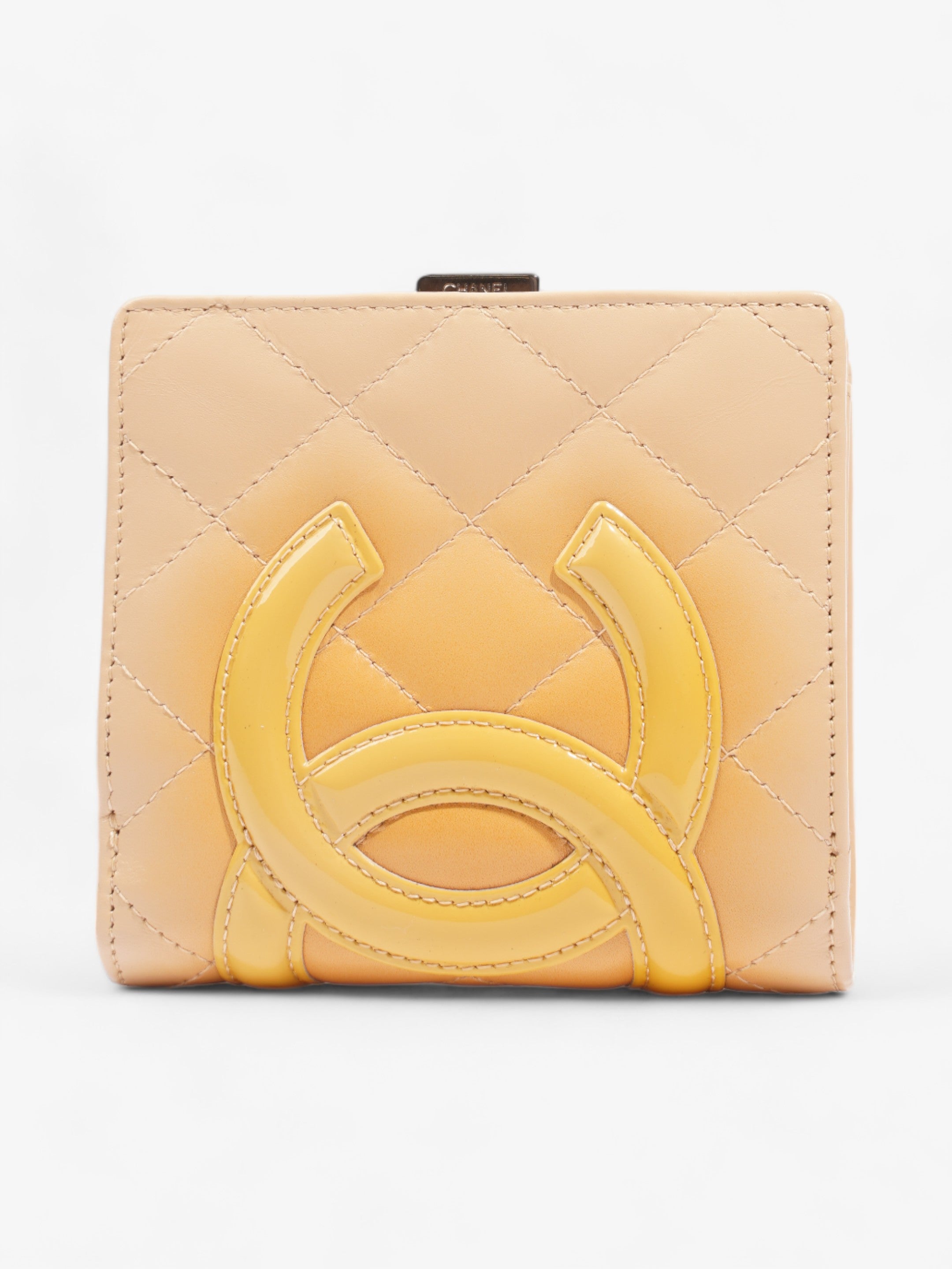 Chanel Cambon Line Wallet Beige Leather