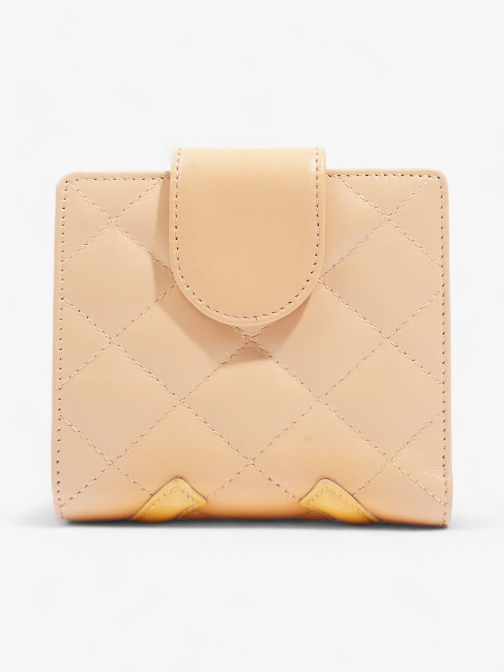 Chanel Cambon Line Wallet Beige Leather