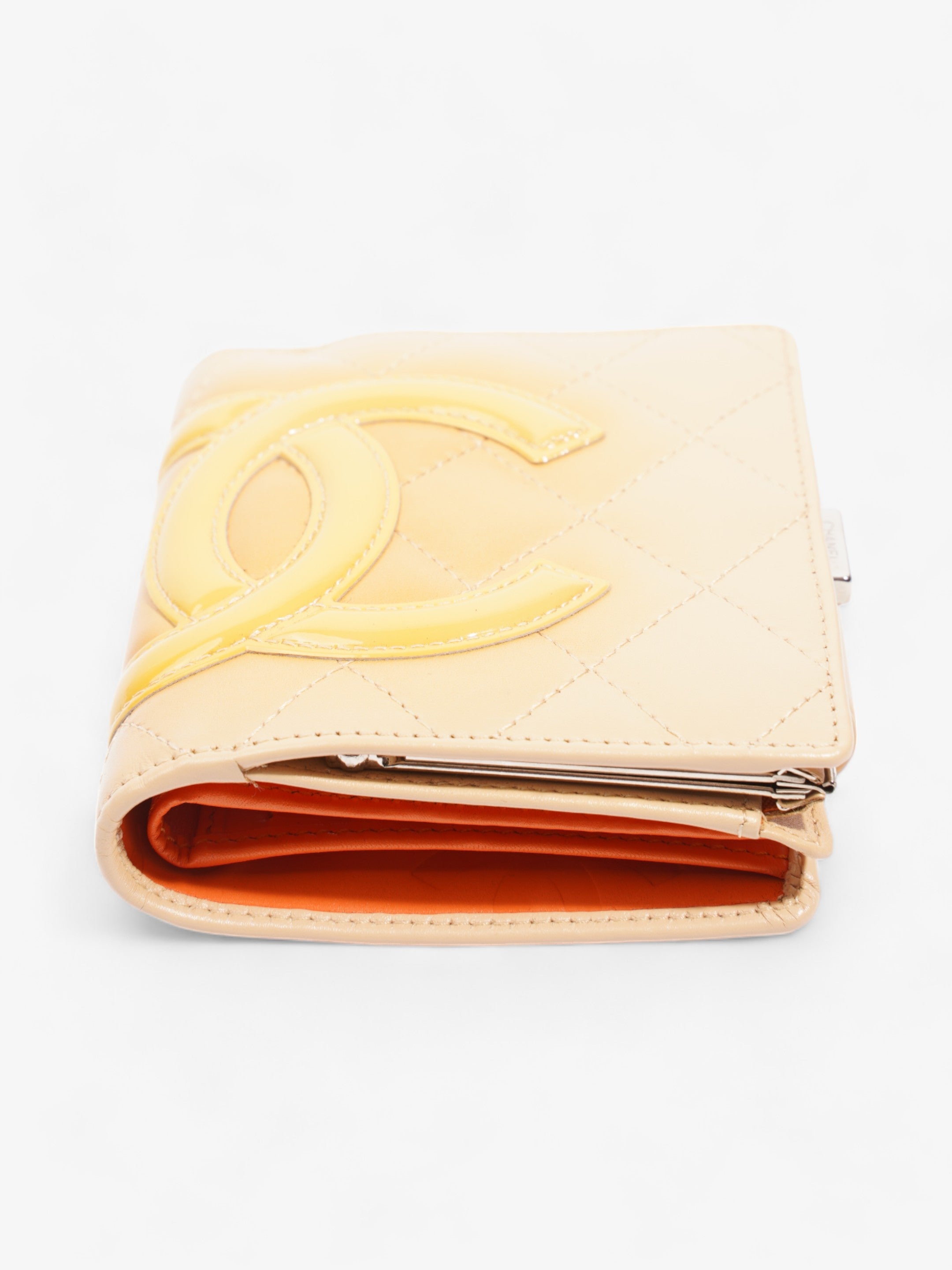 Chanel Cambon Line Wallet Beige Leather