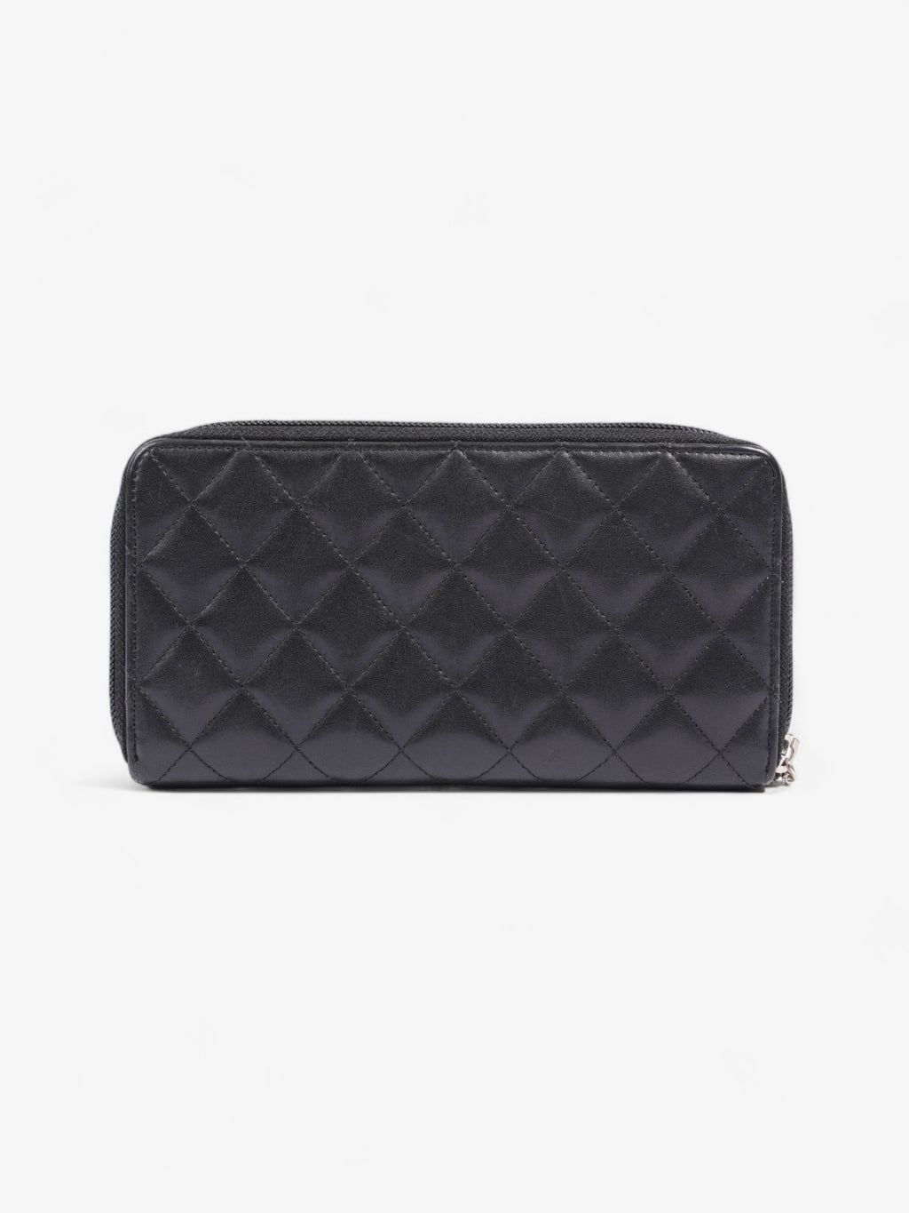 Chanel CC Zip Around Wallet Black Leather