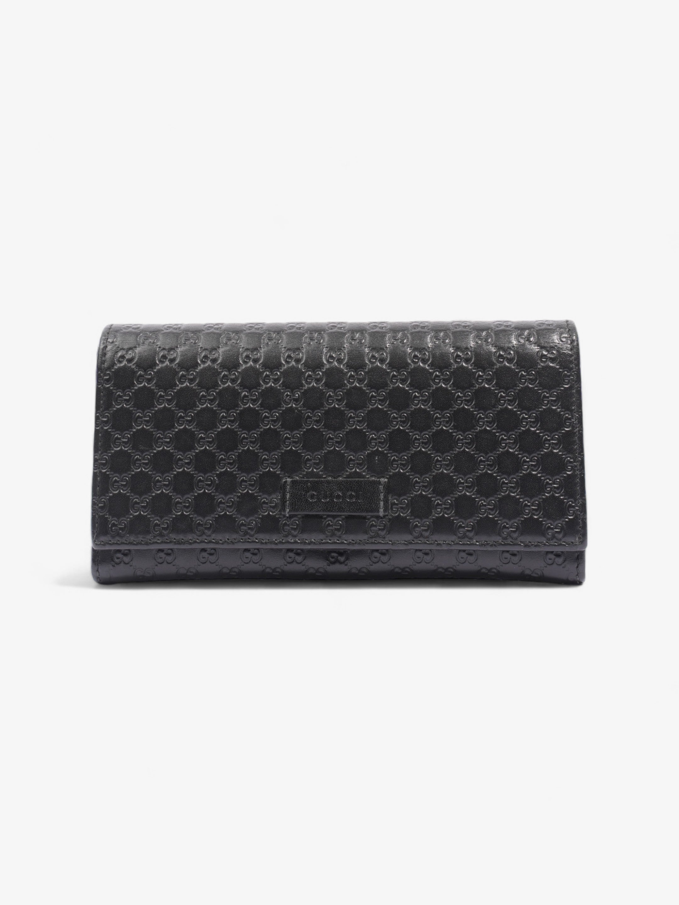 Gucci Bifold Microguccissima Wallet Black Leather
