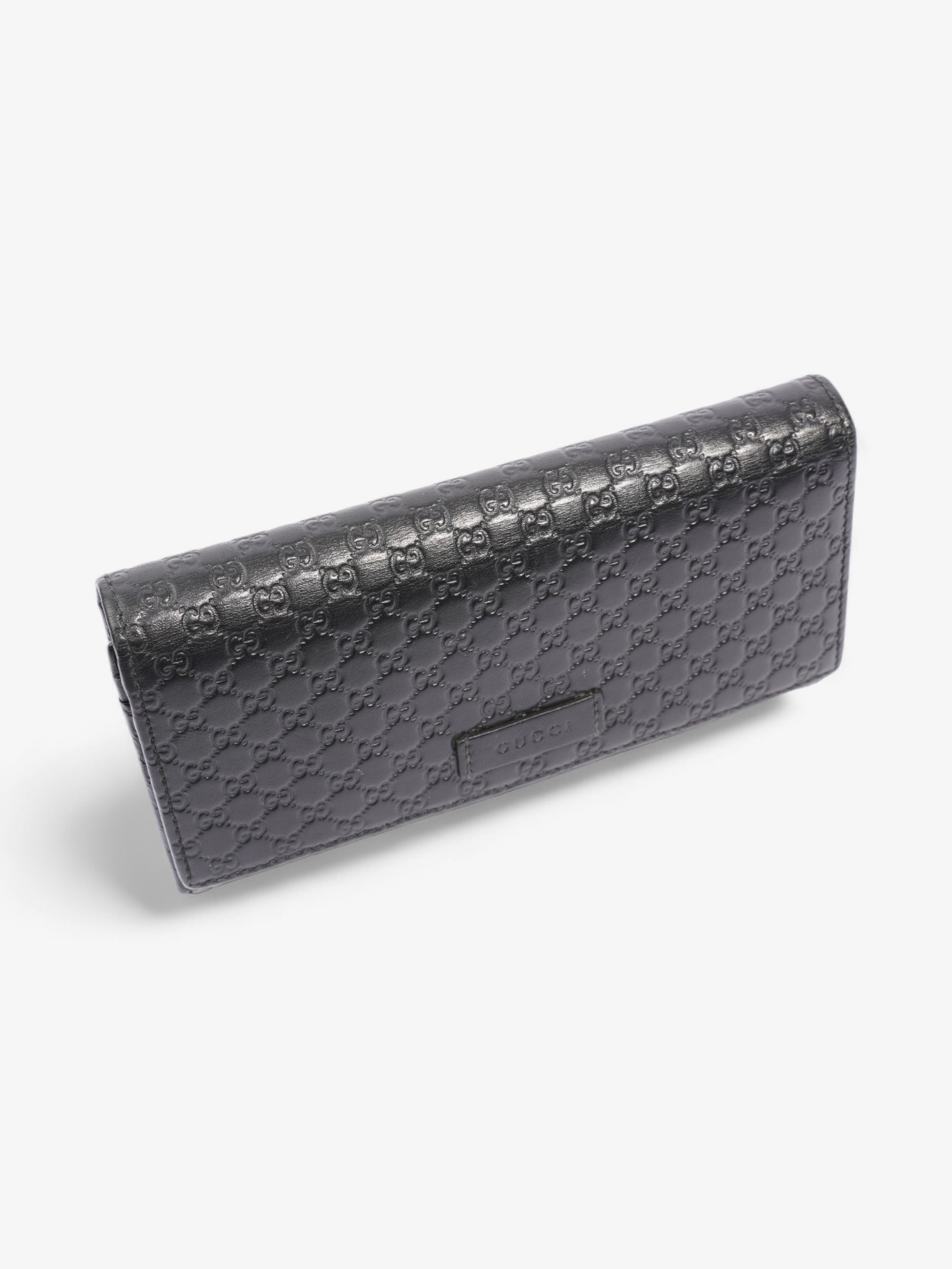 Gucci Bifold Microguccissima Wallet Black Leather