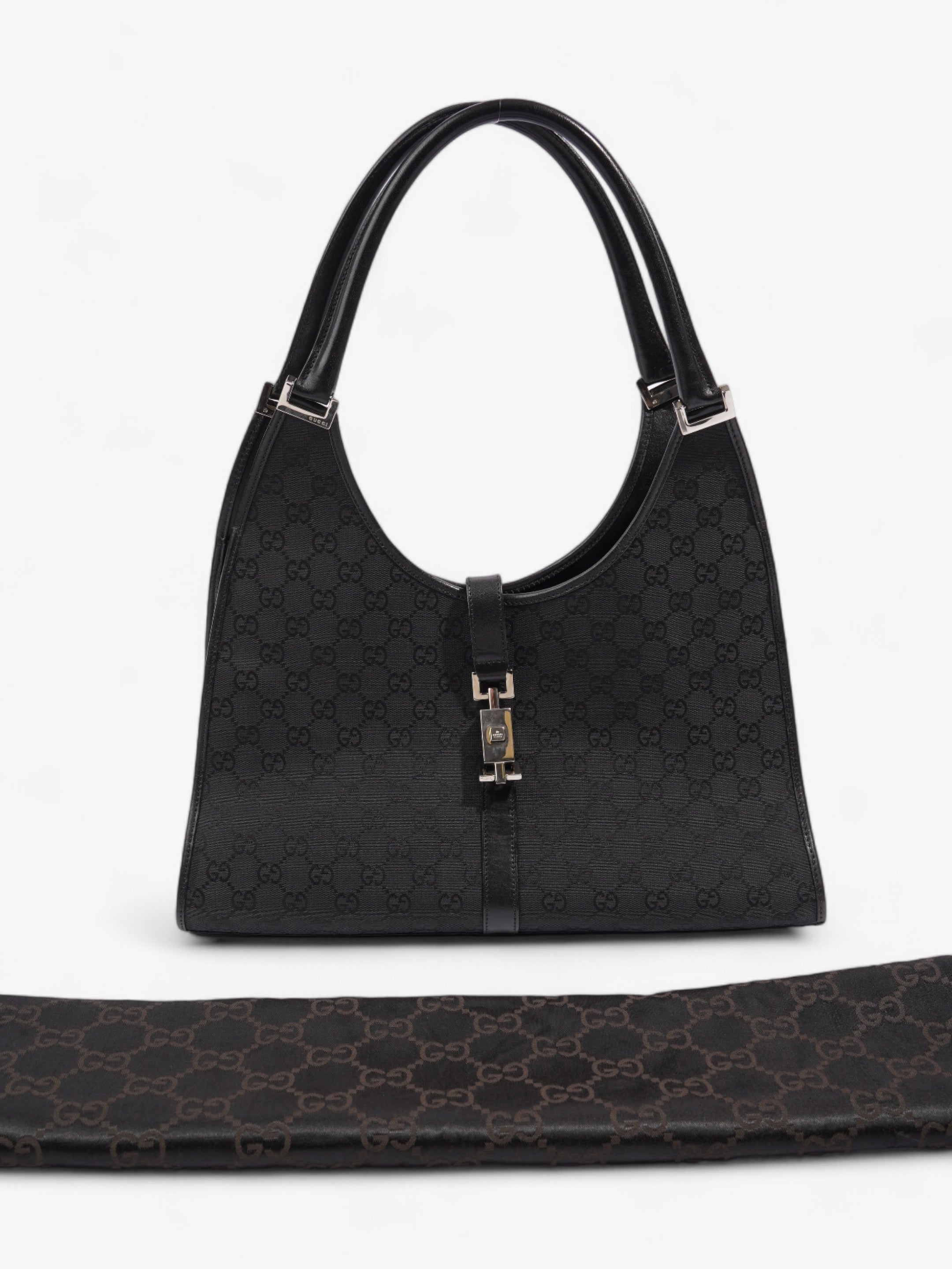 Gucci Jackie Shoulder Bag Black Canvas