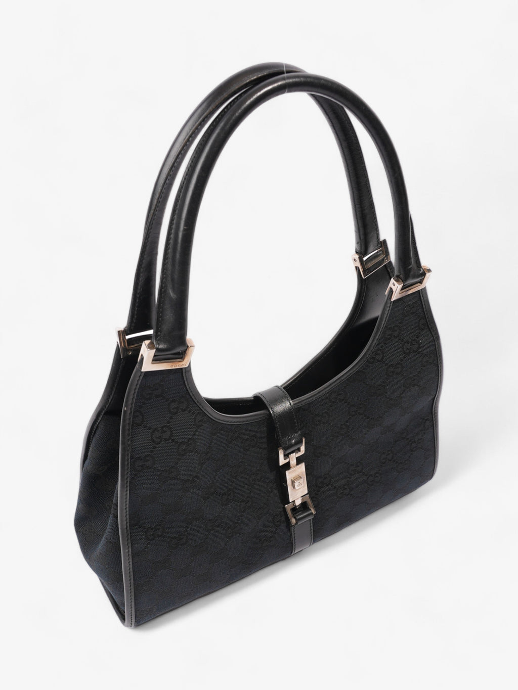 Gucci Jackie Black Guccissima Canvas