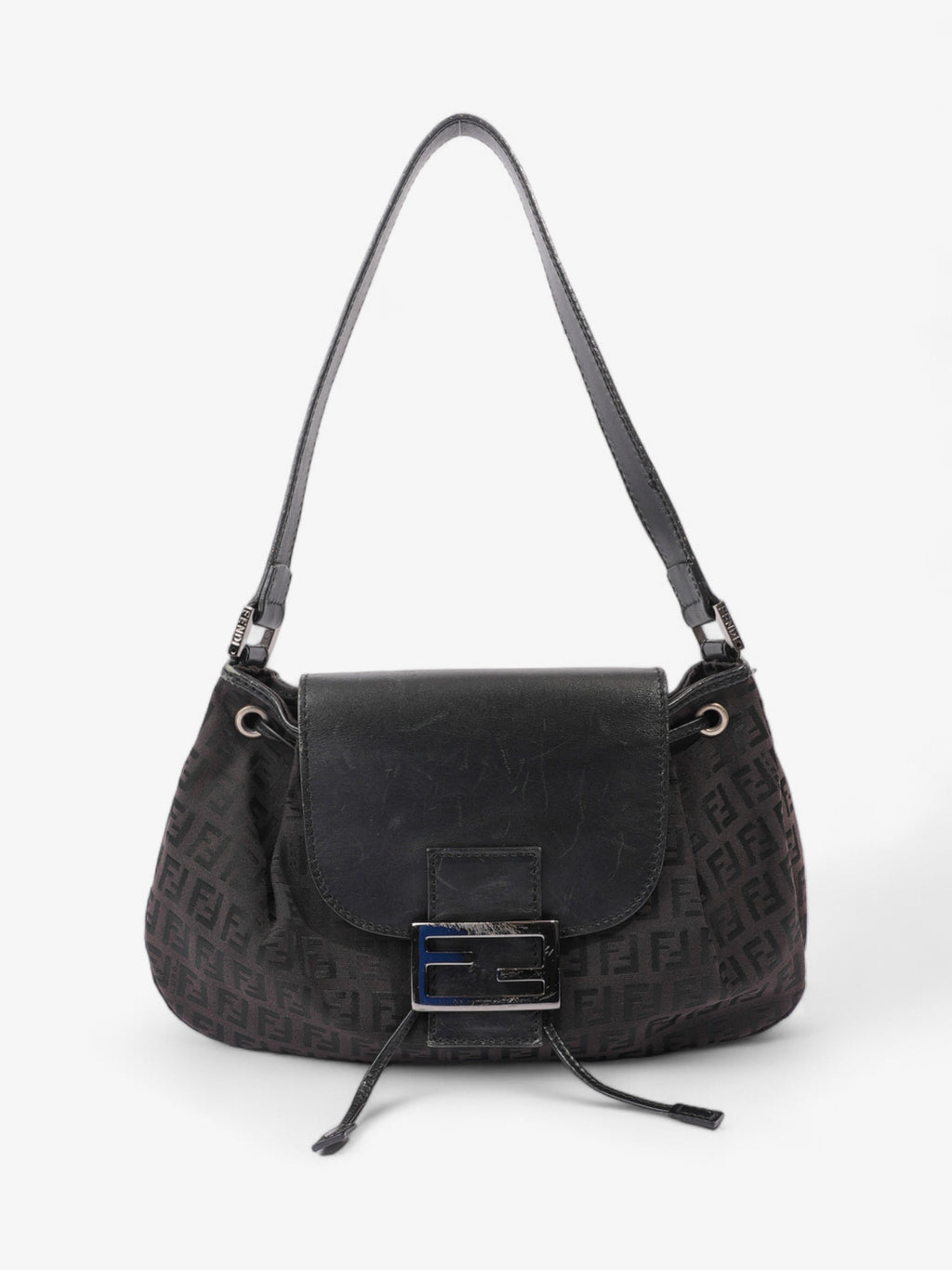 Fendi Zucchino Baguette Zucca / Black Canvas