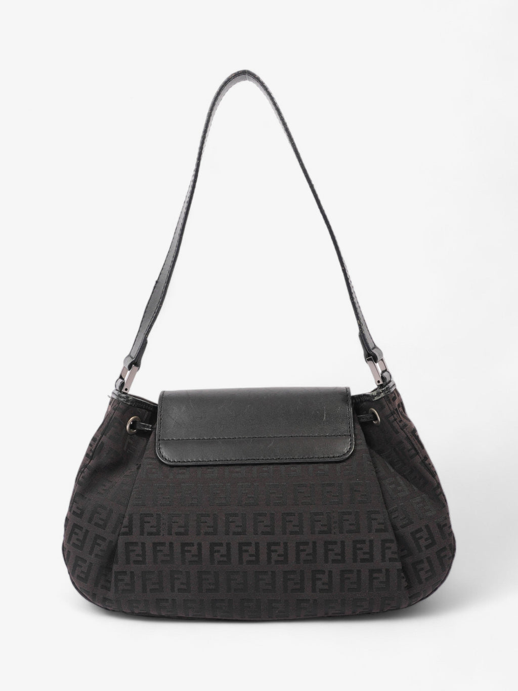 Fendi Zucchino Baguette Zucca / Black Canvas