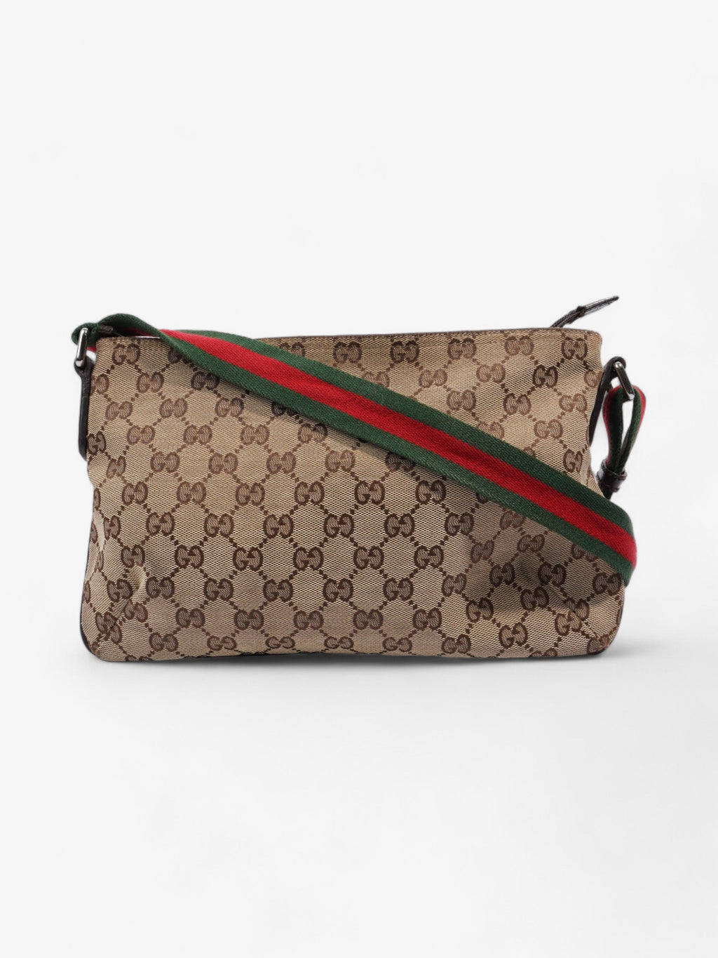 Gucci GG Rectangular Crossbody Bag GG Supreme / Red / Green Canvas