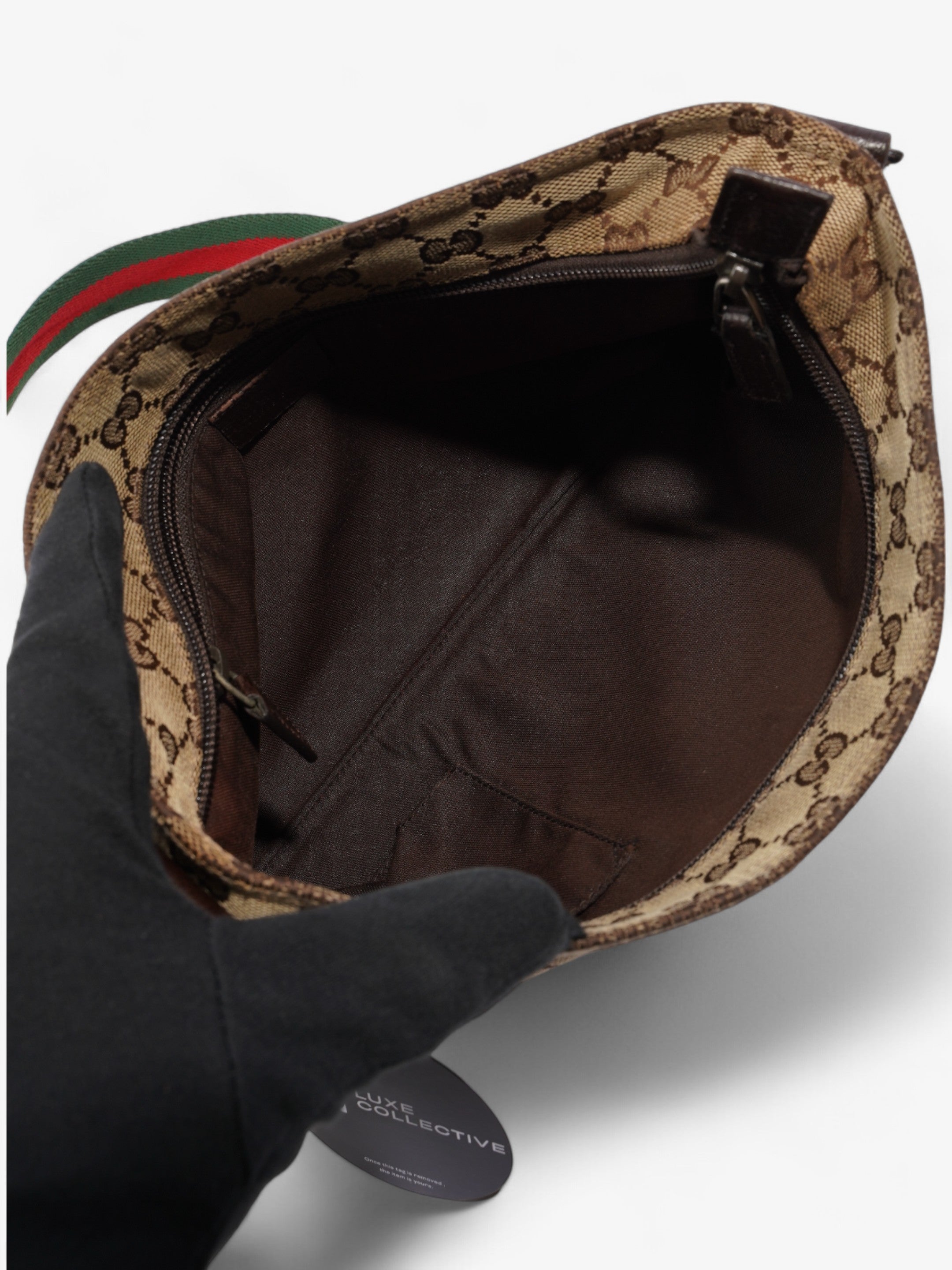 Gucci GG Rectangular Crossbody Bag GG Supreme / Red / Green Canvas