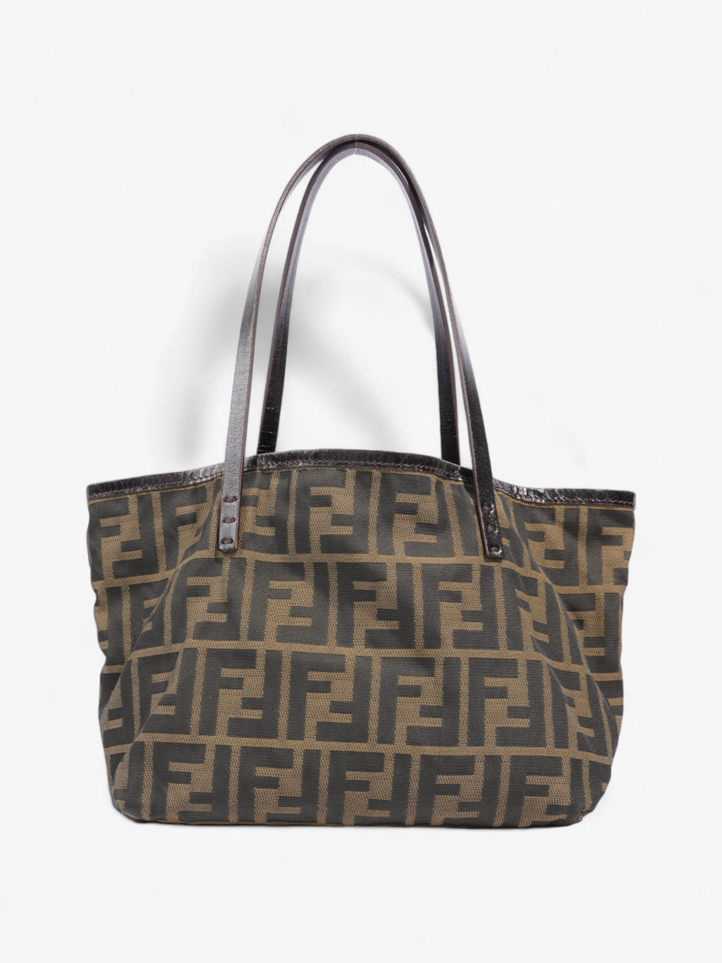 Fendi Zucca Handbag Brown Canvas