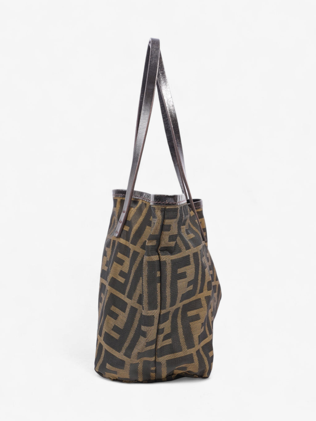 Fendi Zucca Handbag Brown Canvas
