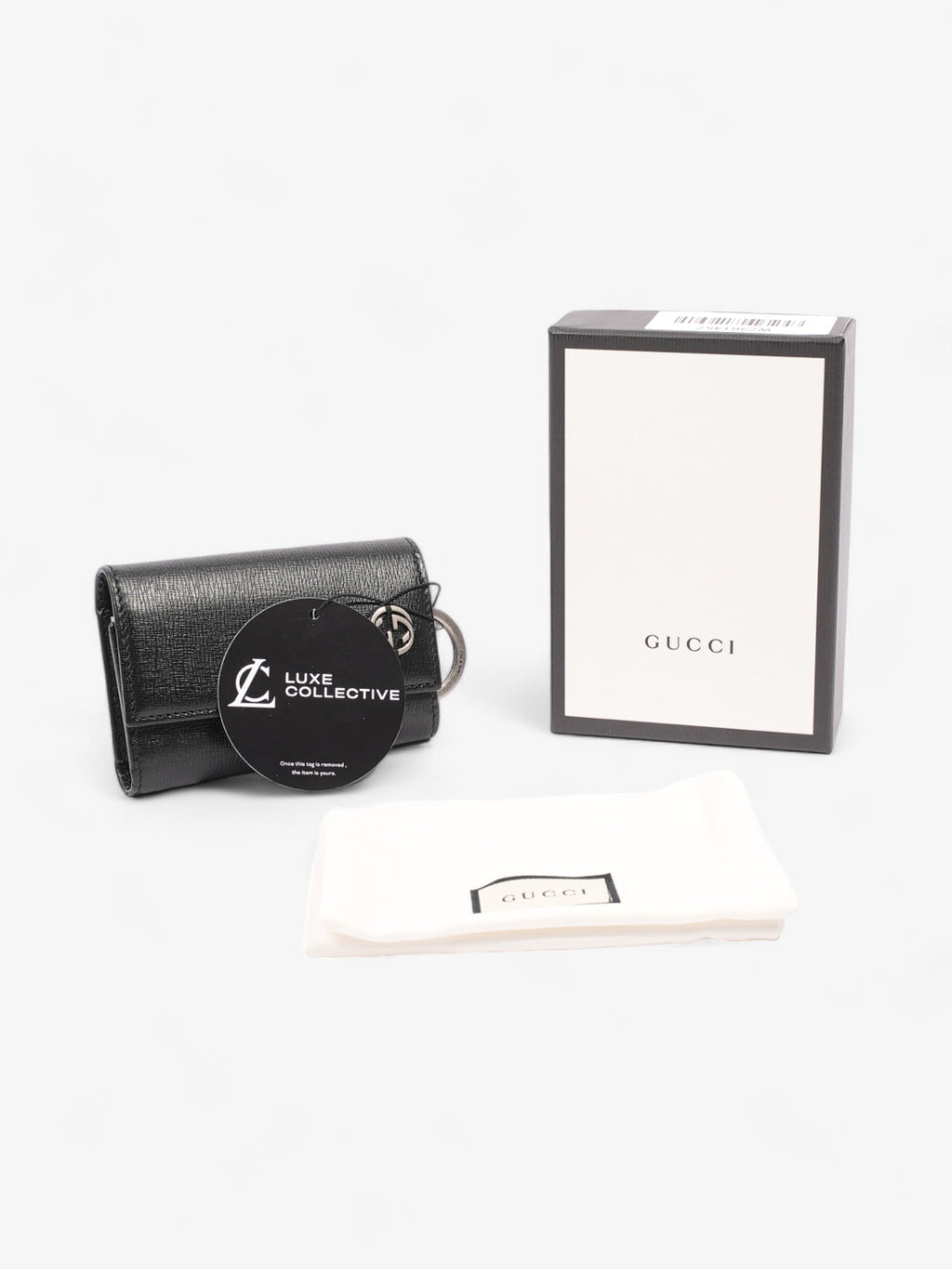 Gucci Interlocking G Key Case Black Leather