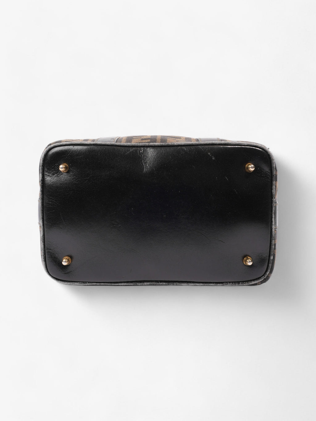 Fendi Two Way Boston Bag Zucca Canvas