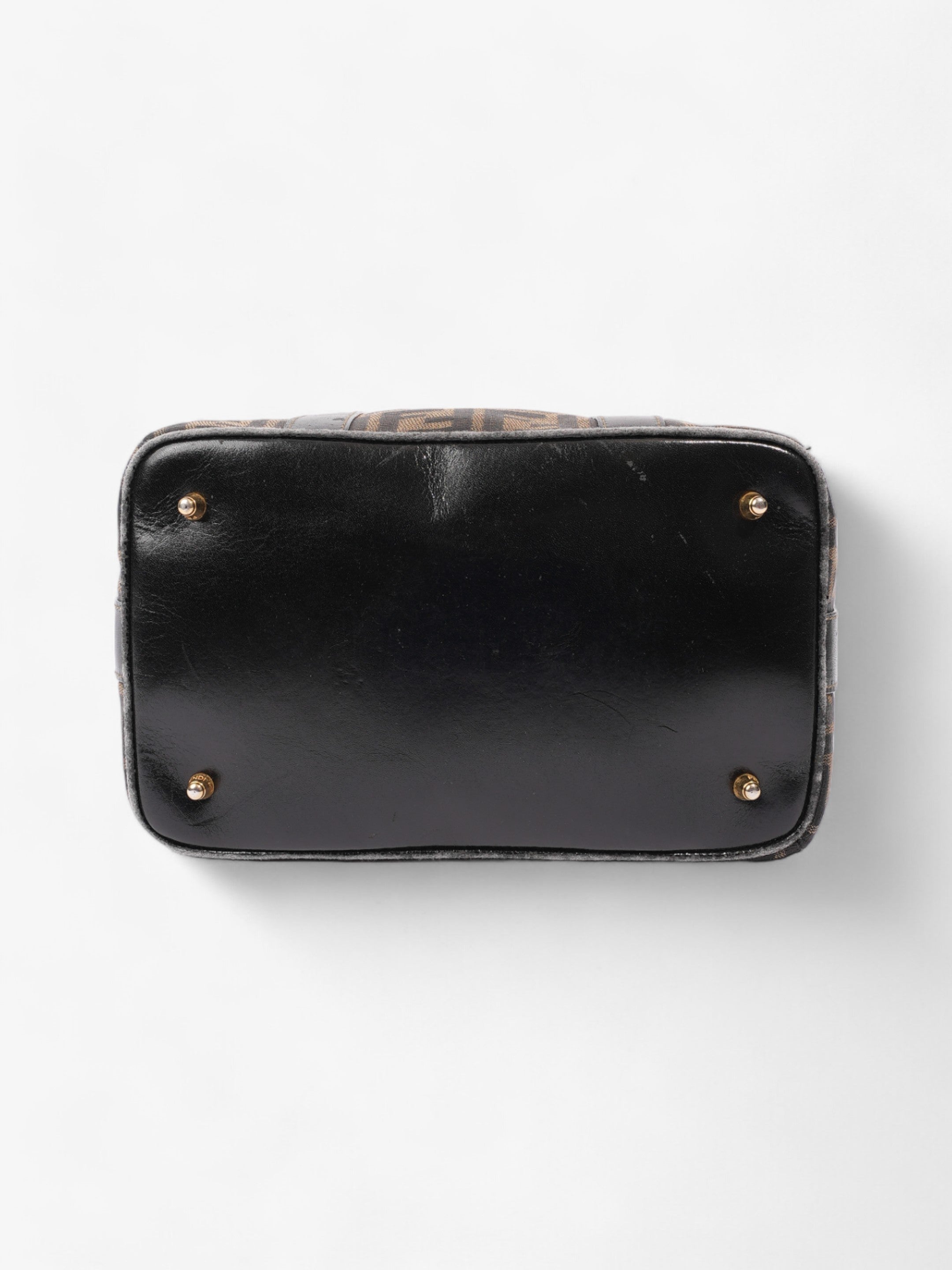 Fendi Two Way Boston Bag Zucca Canvas