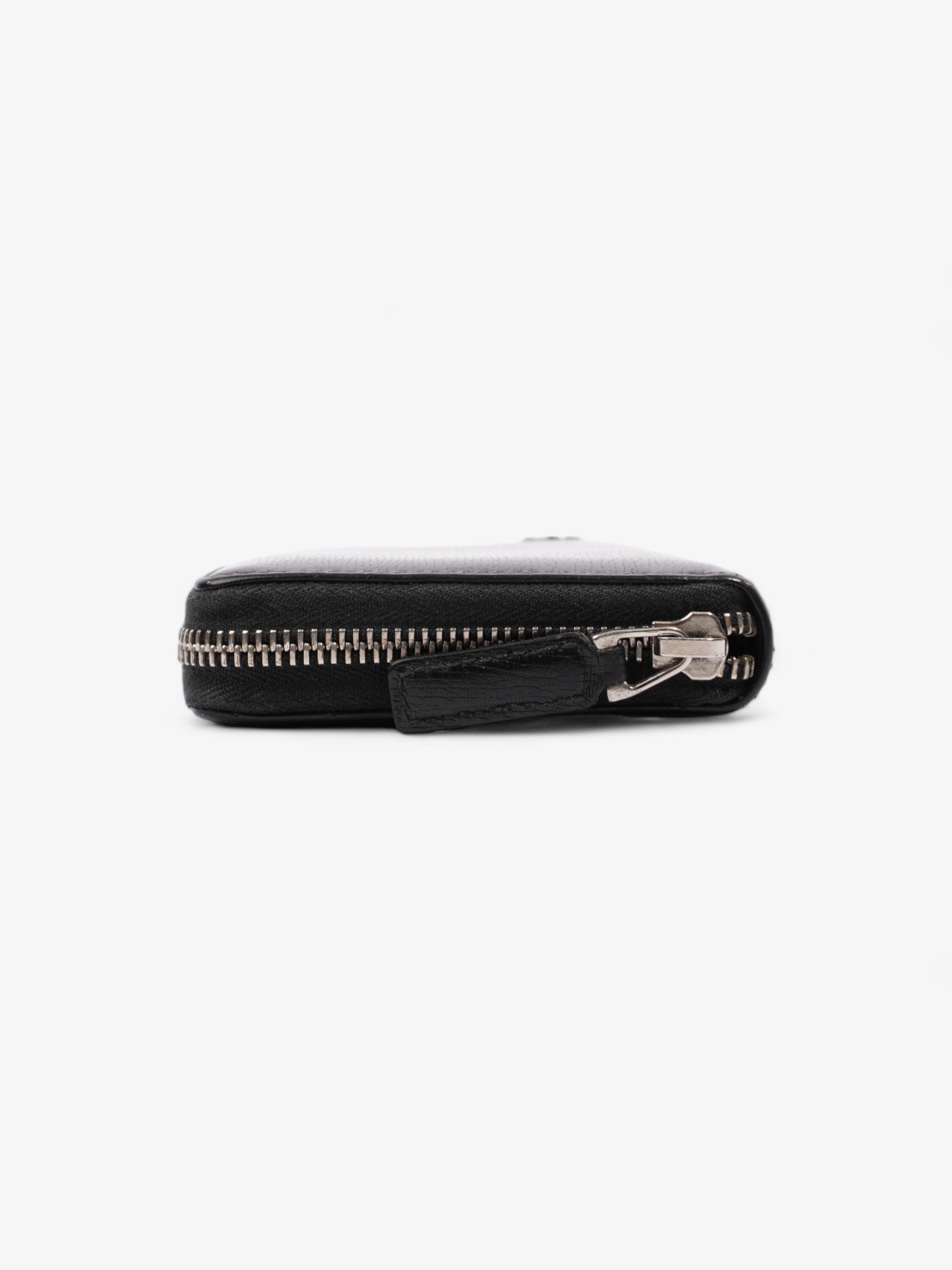 Gucci Interlocking Zip Round Wallet Black Black Leather