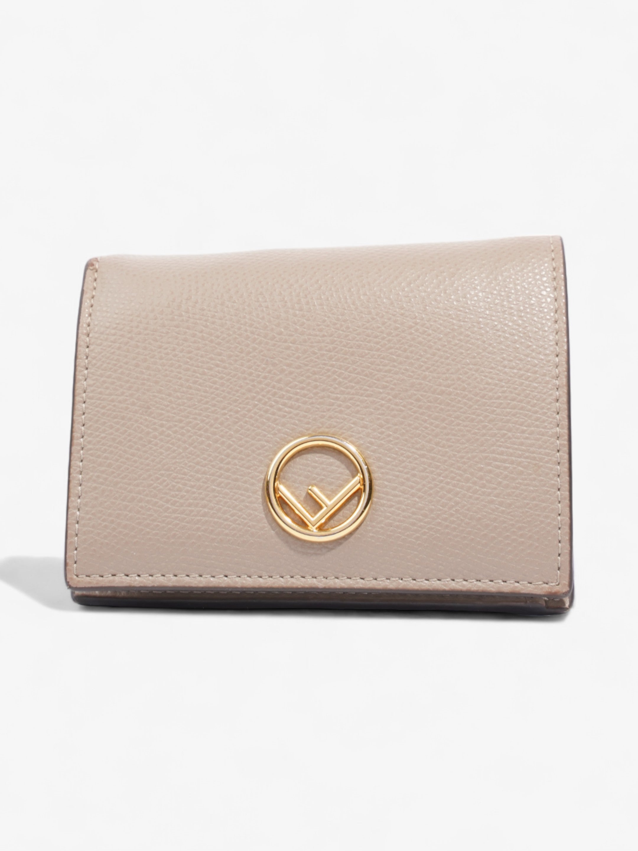 Fendi F is Fendi Compact Wallet Nude Leather