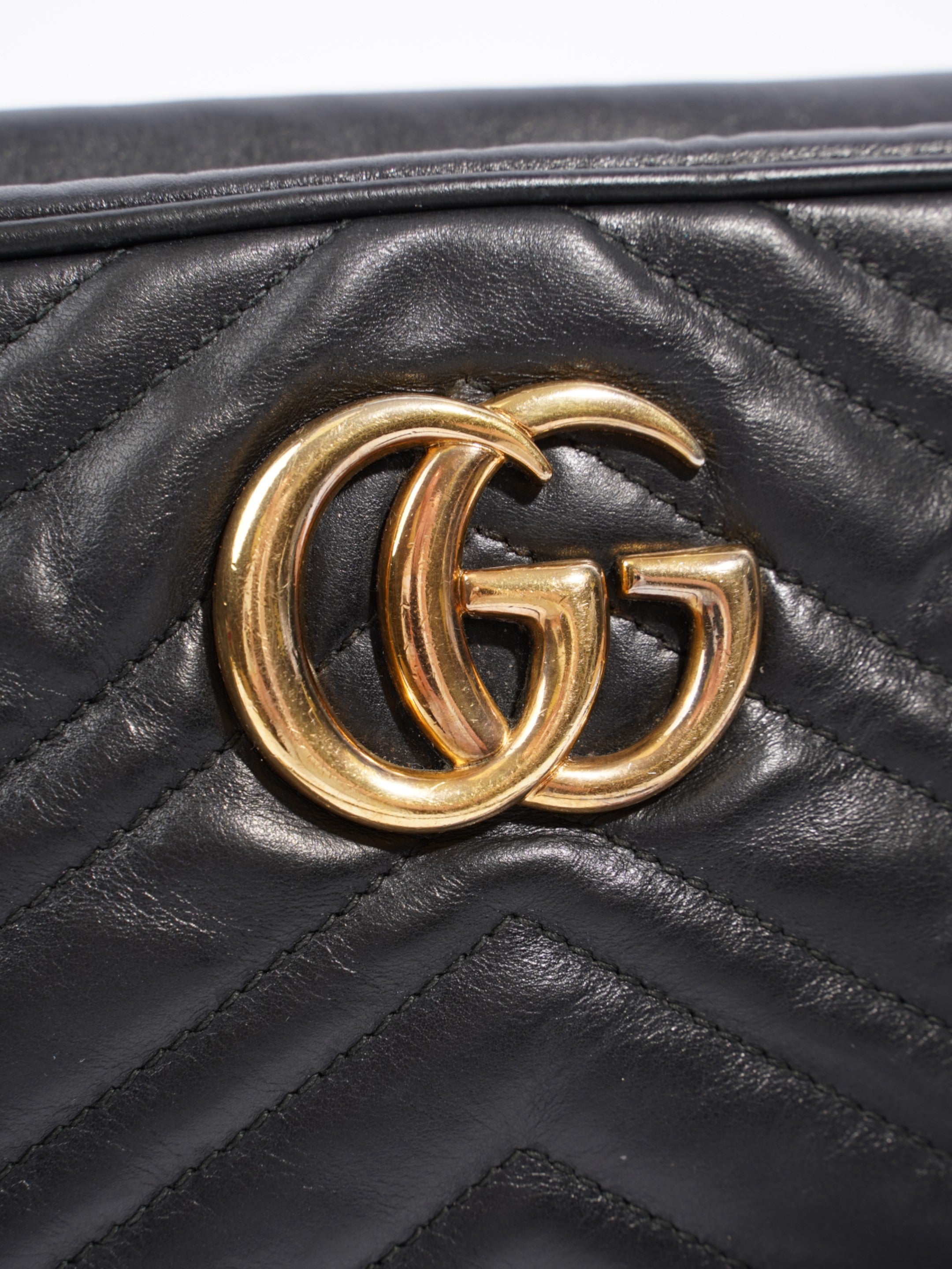 Gucci GG Marmont Black Matelasse Leather Small