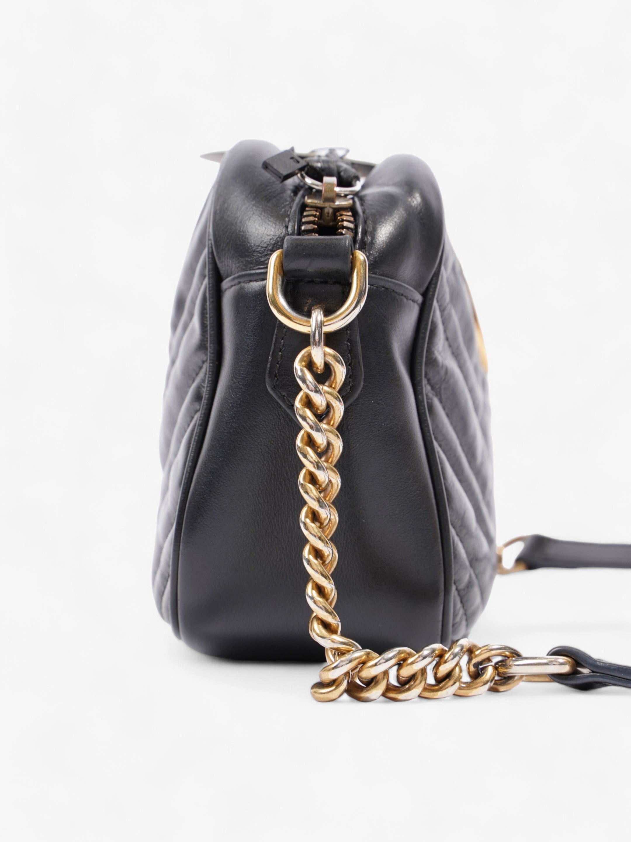 Gucci GG Marmont Black Matelasse Leather Small