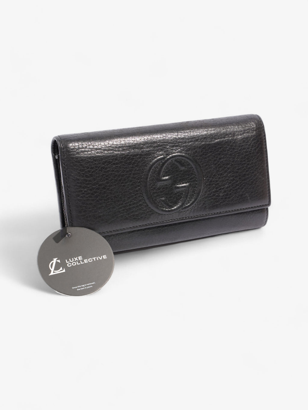 Gucci Gucci Soho Long Wallet Black Leather