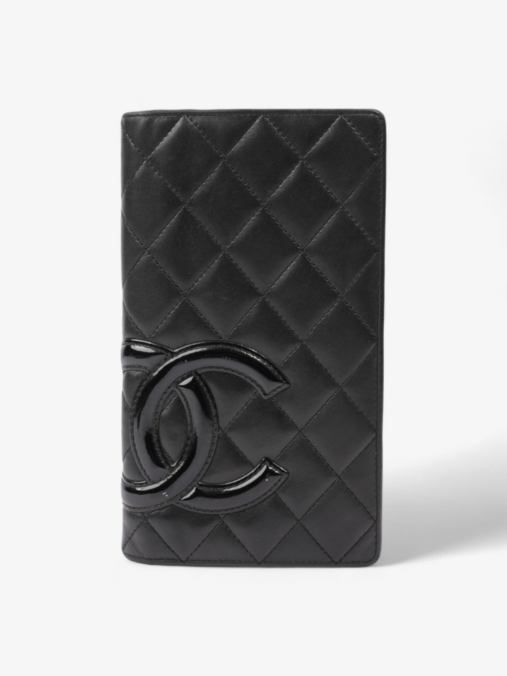 Chanel Cambon Line Lam Wallet Black Leather