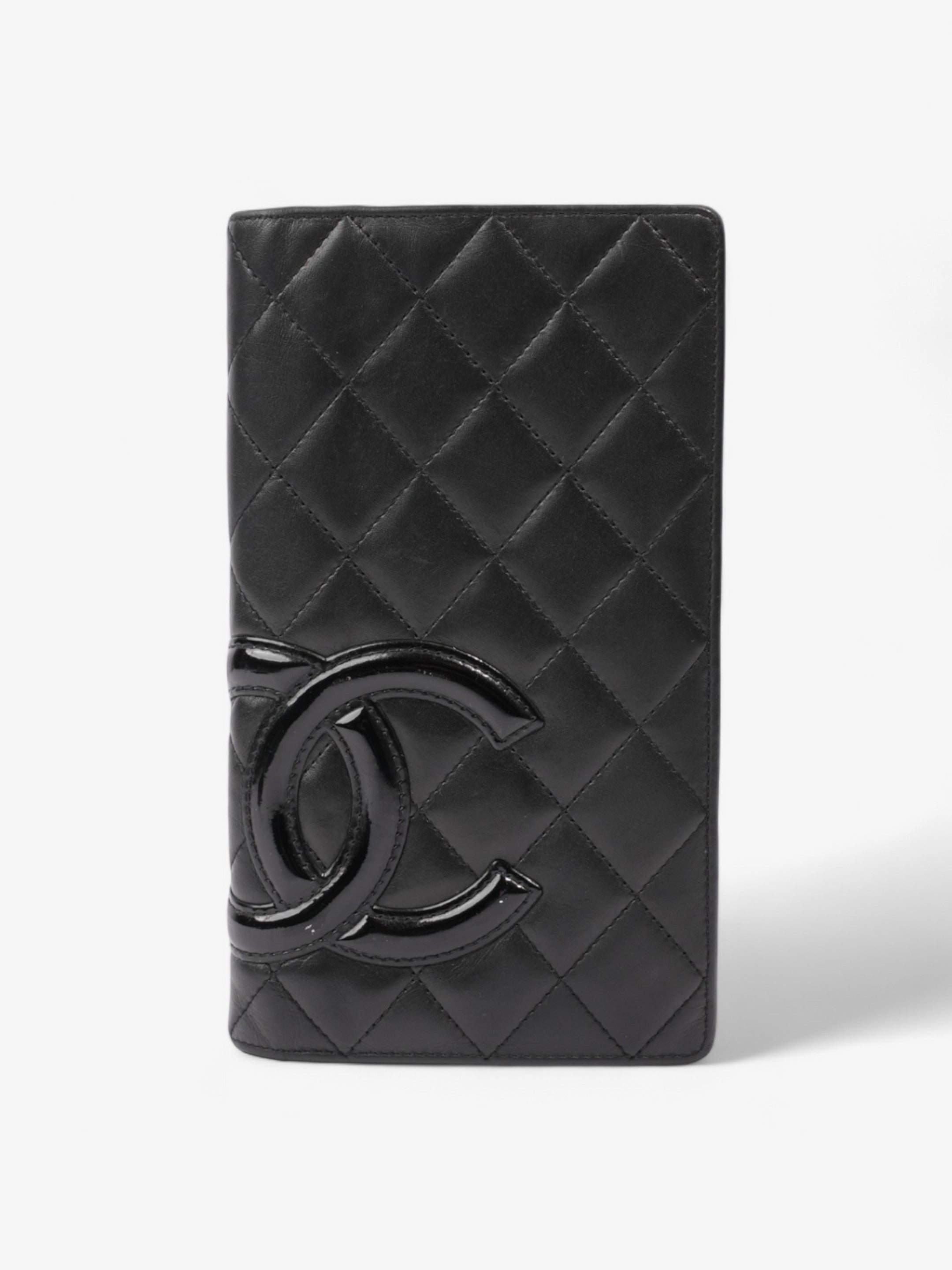 Chanel Cambon Line Lam Wallet Black Leather