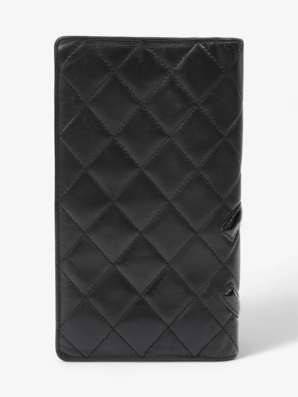 Chanel Cambon Line Lam Wallet Black Leather