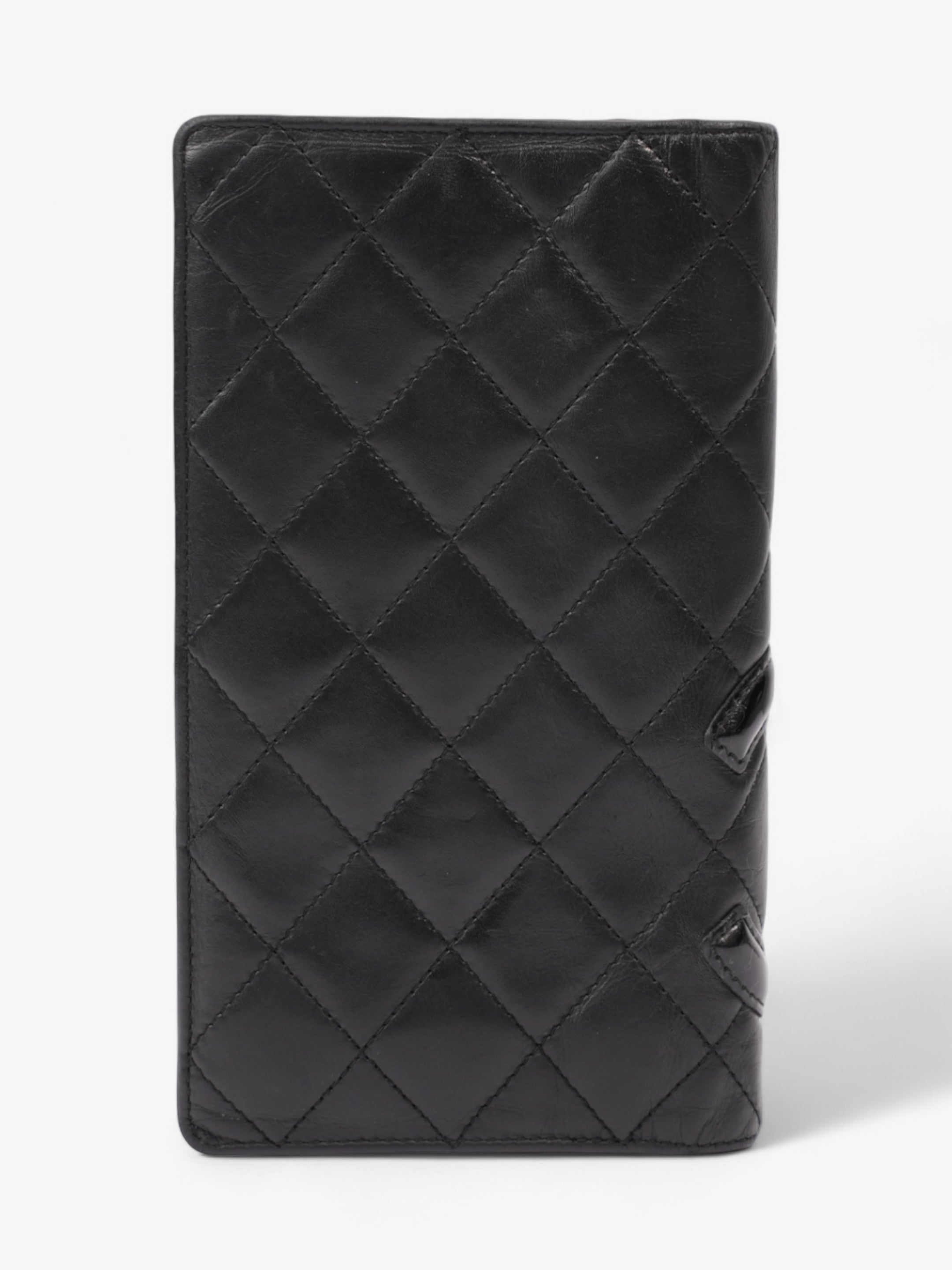 Chanel Cambon Line Lam Wallet Black Leather