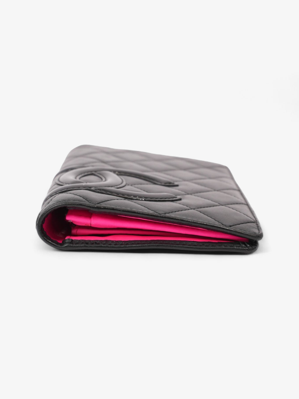 Chanel Cambon Line Lam Wallet Black Leather