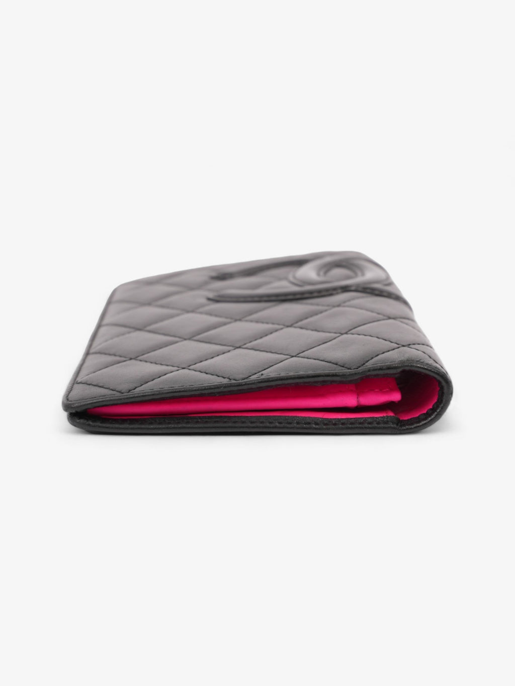 Chanel Cambon Line Lam Wallet Black Leather