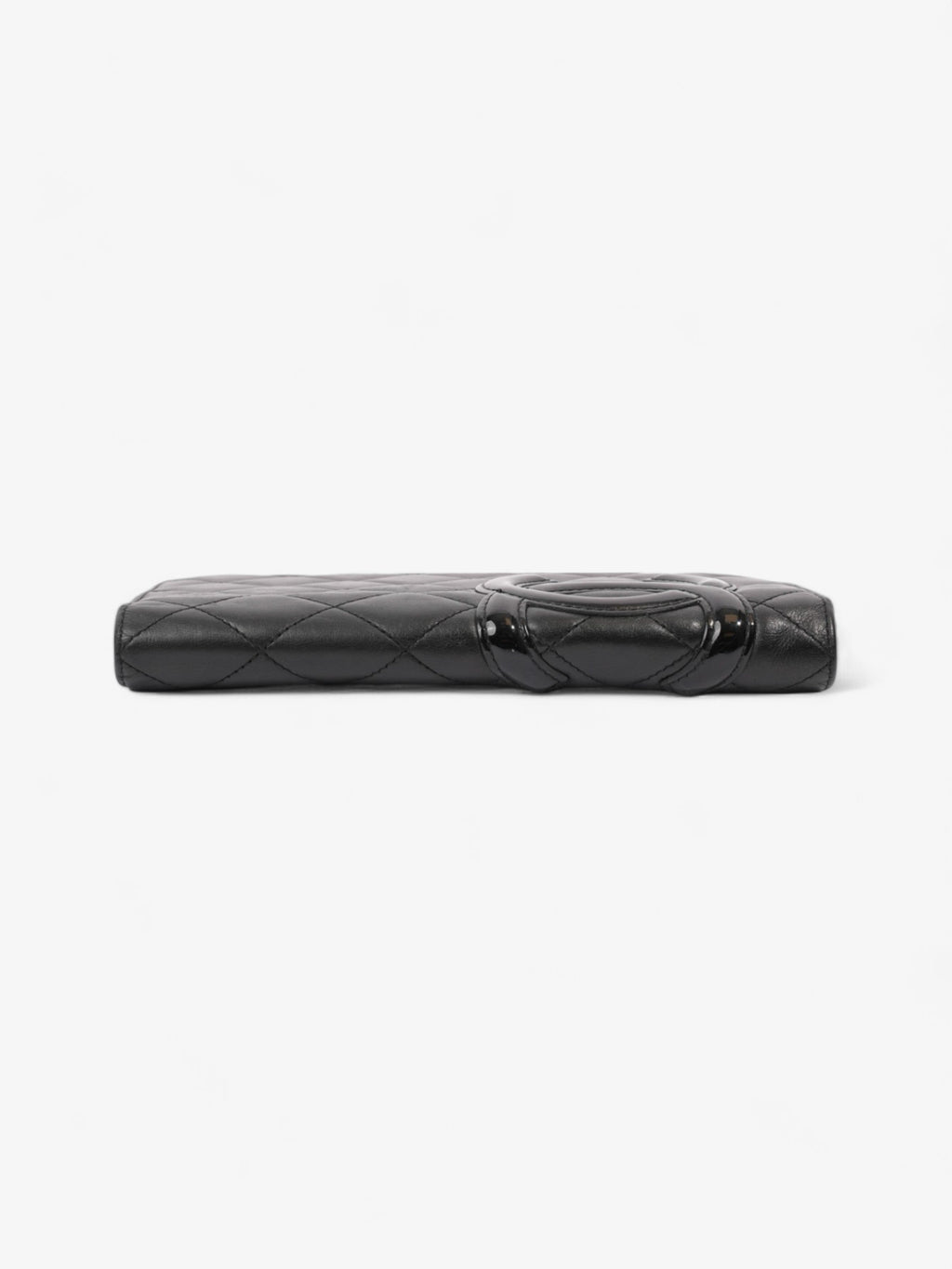 Chanel Cambon Line Lam Wallet Black Leather